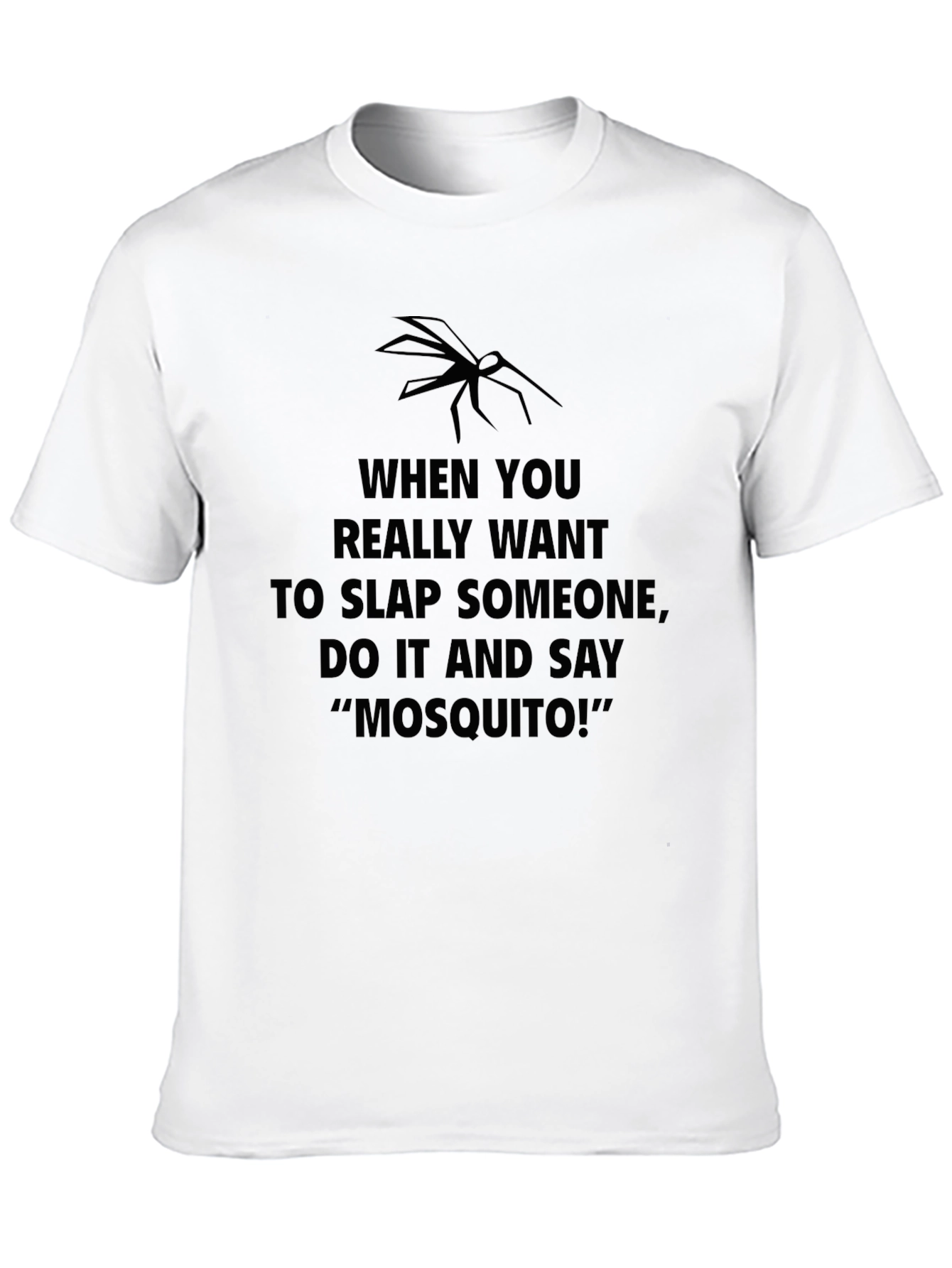Mosquito Slap Funny Sarcastic Novelty Graphic T-Shirt