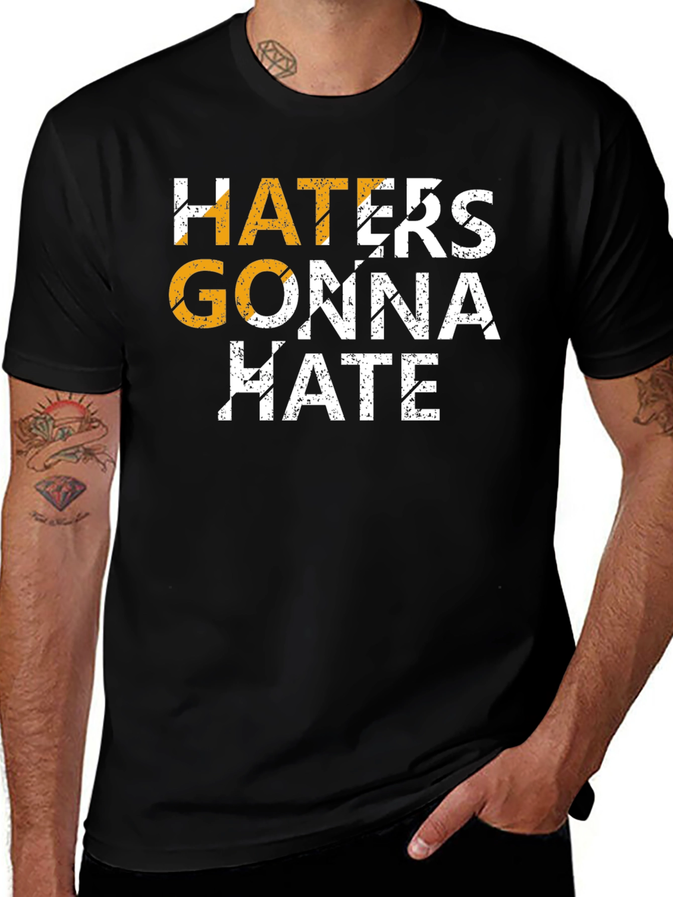 Haters Gonna Hate Graphic Tee - Black