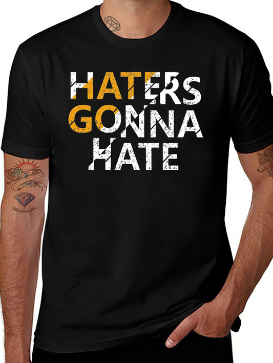 Haters Gonna Hate Graphic Tee - Black