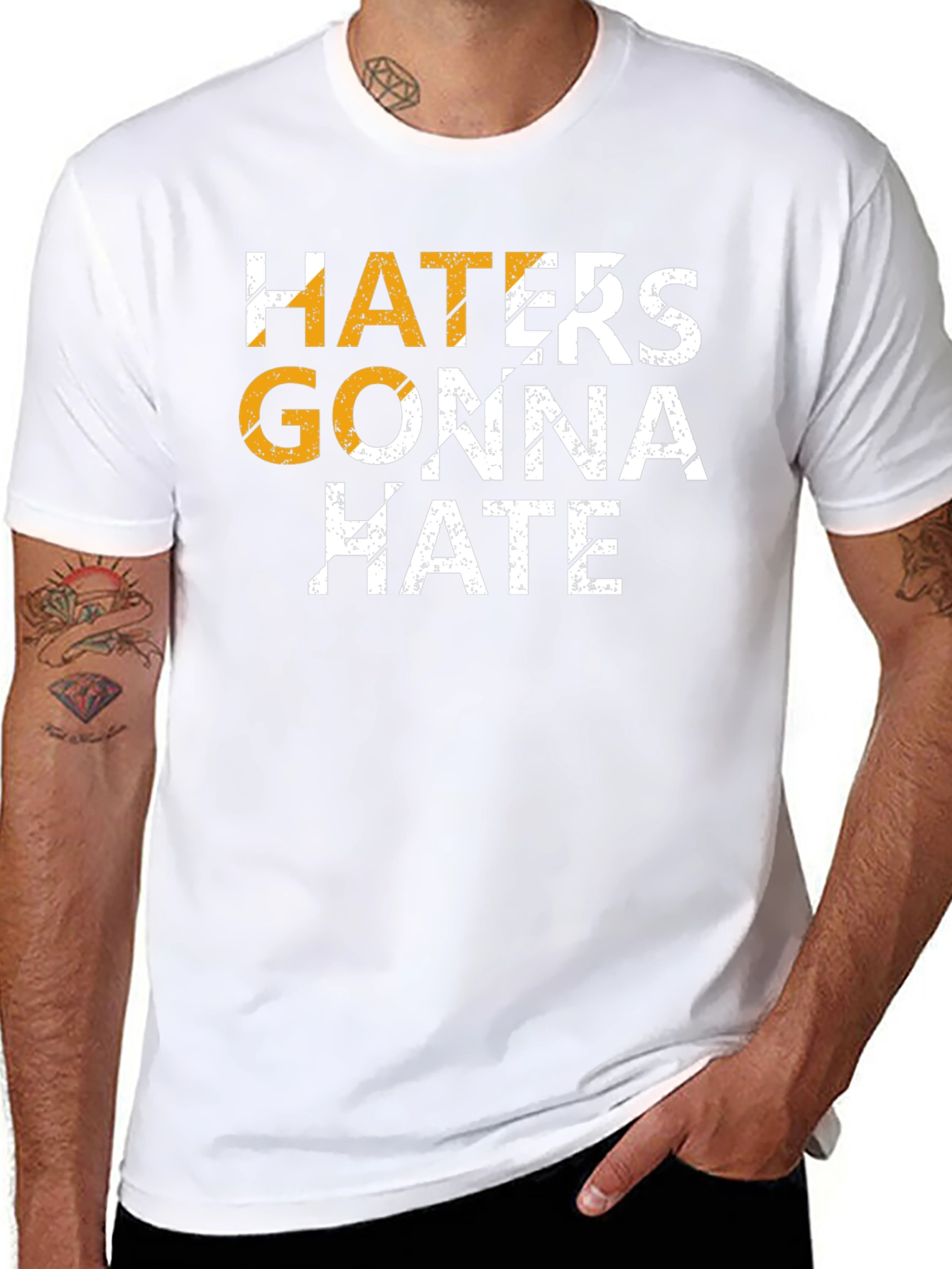 Haters Gonna Hate Graphic Tee - Black