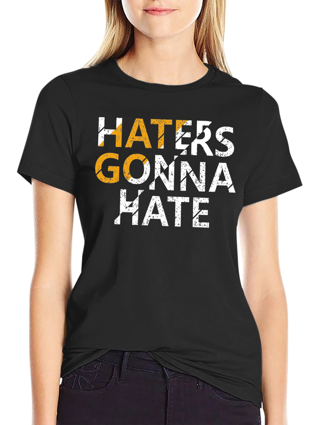 Haters Gonna Hate Graphic Tee - Black
