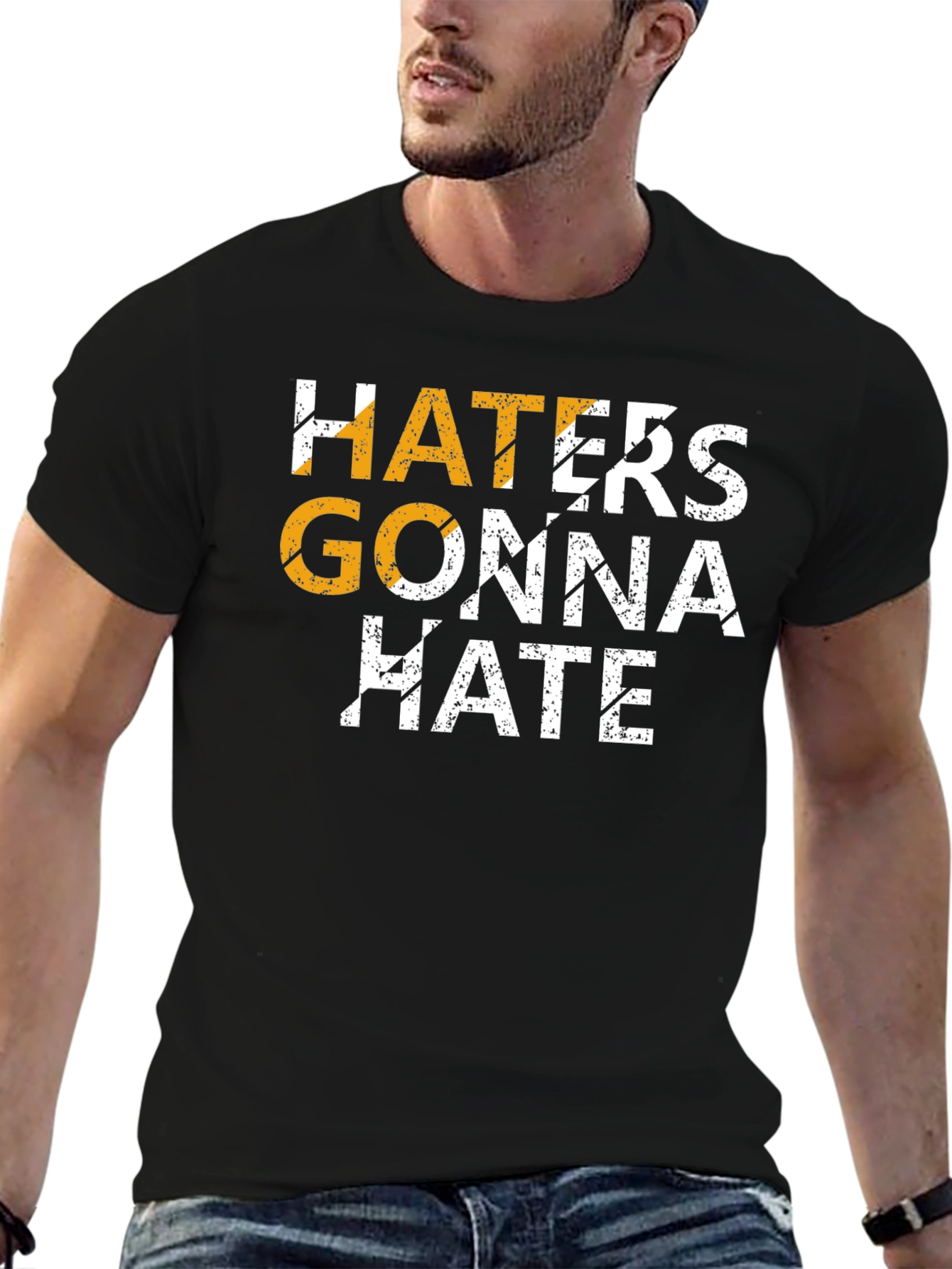 Haters Gonna Hate Graphic Tee - Black