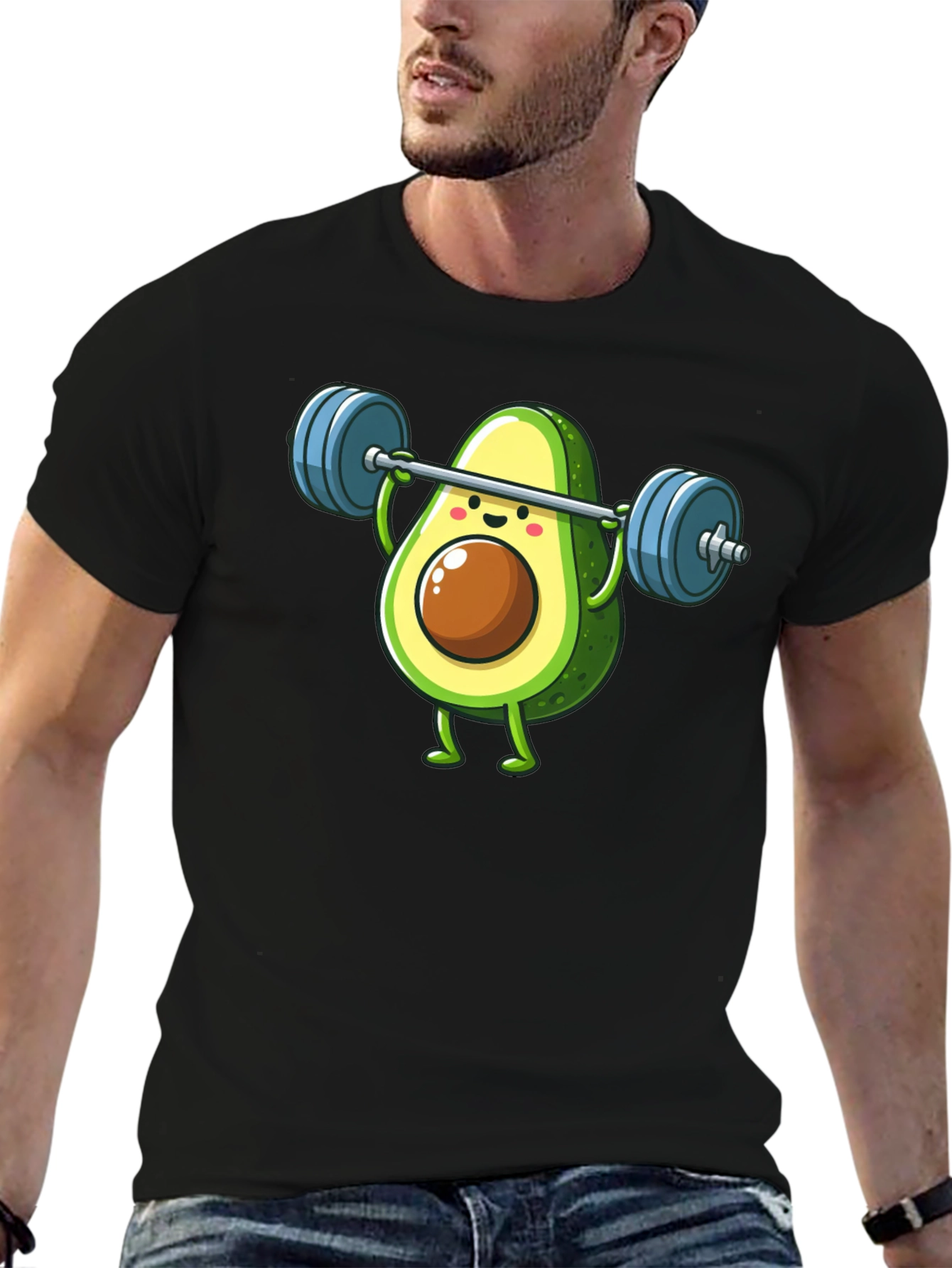 Avocado Lifting Barbell Funny Workout T-Shirt