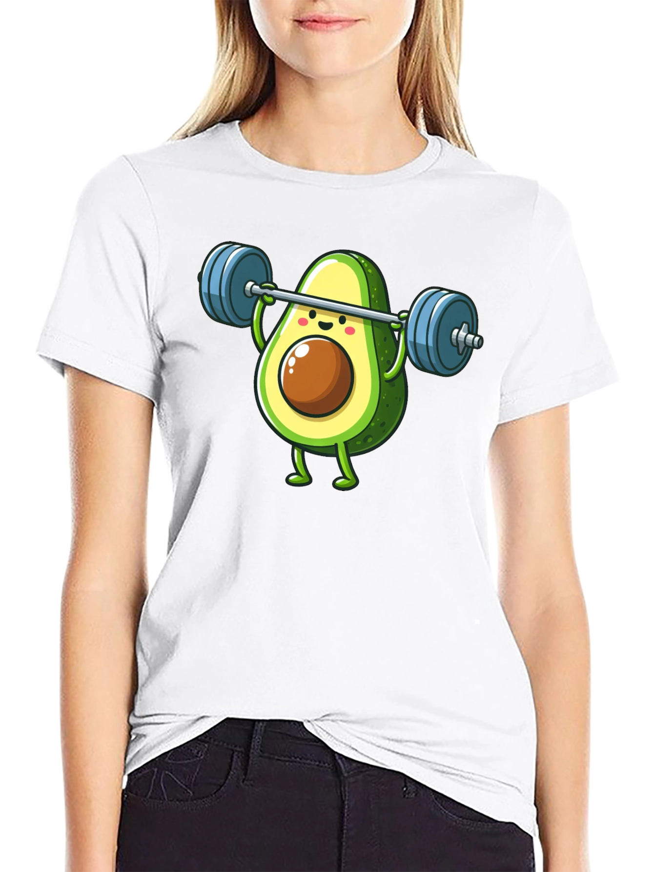 Avocado Lifting Barbell Funny Workout T-Shirt