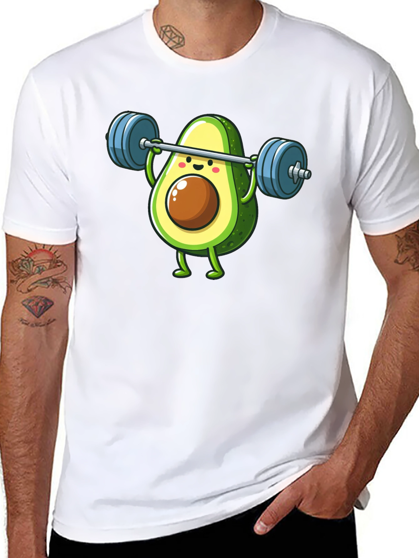 Avocado Lifting Barbell Funny Workout T-Shirt
