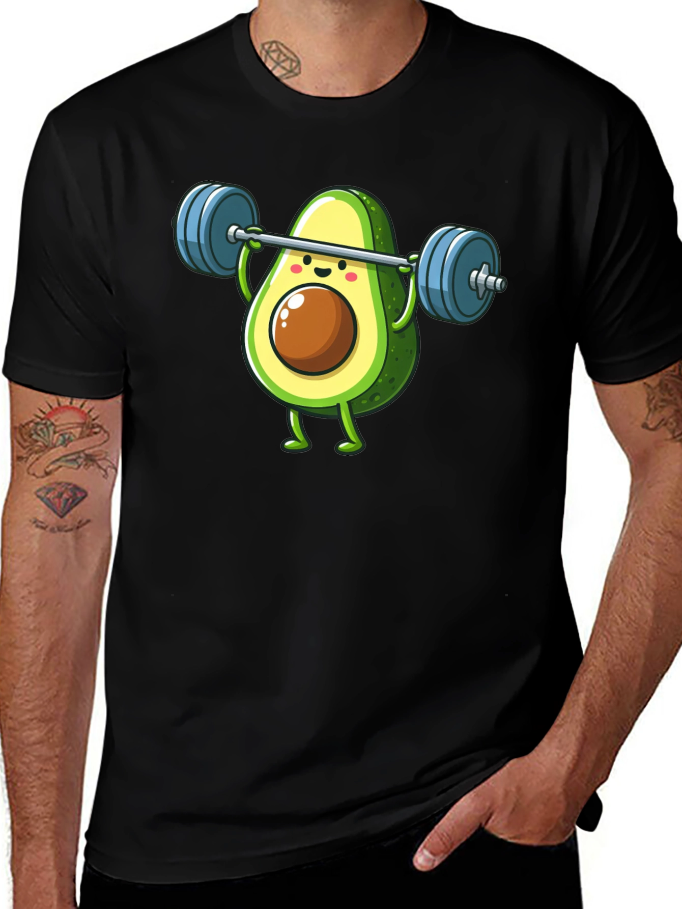 Avocado Lifting Barbell Funny Workout T-Shirt