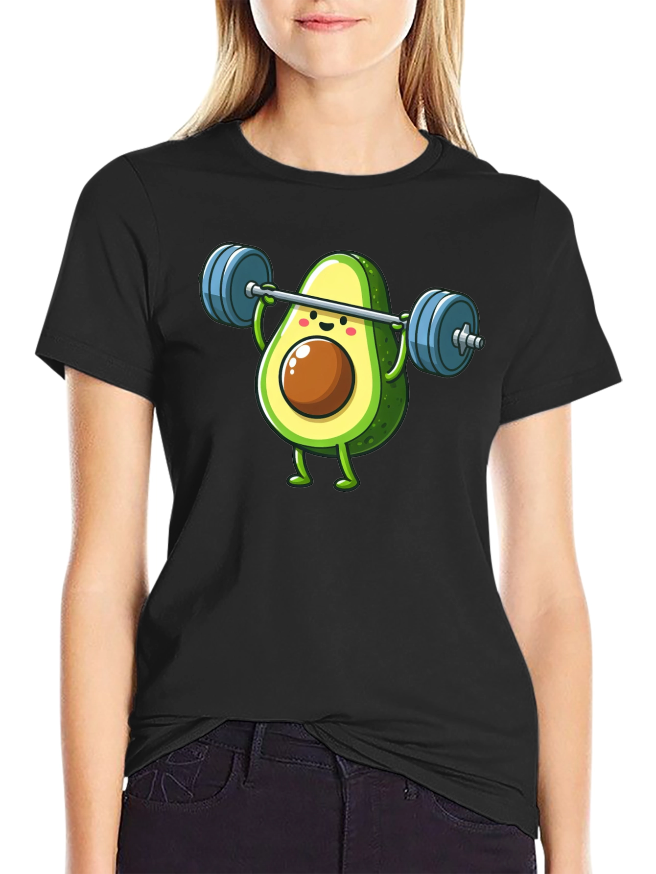 Avocado Lifting Barbell Funny Workout T-Shirt