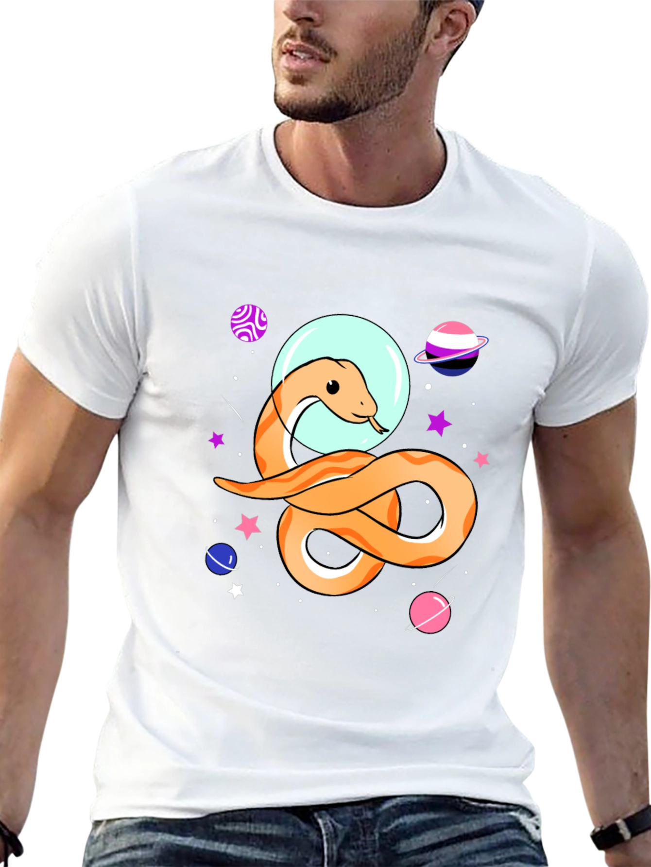 Space Snake Graphic T-Shirt