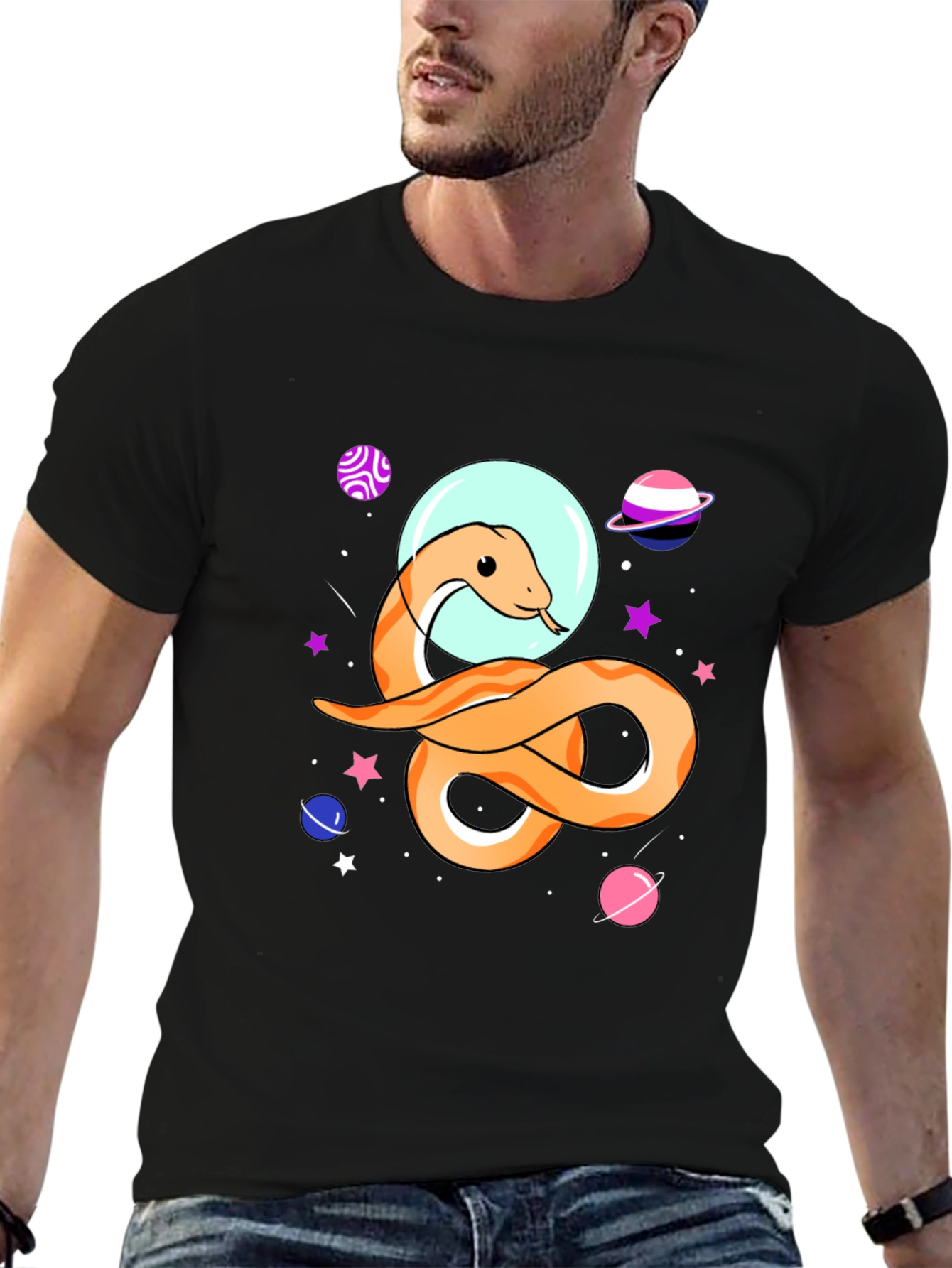 Space Snake Graphic T-Shirt