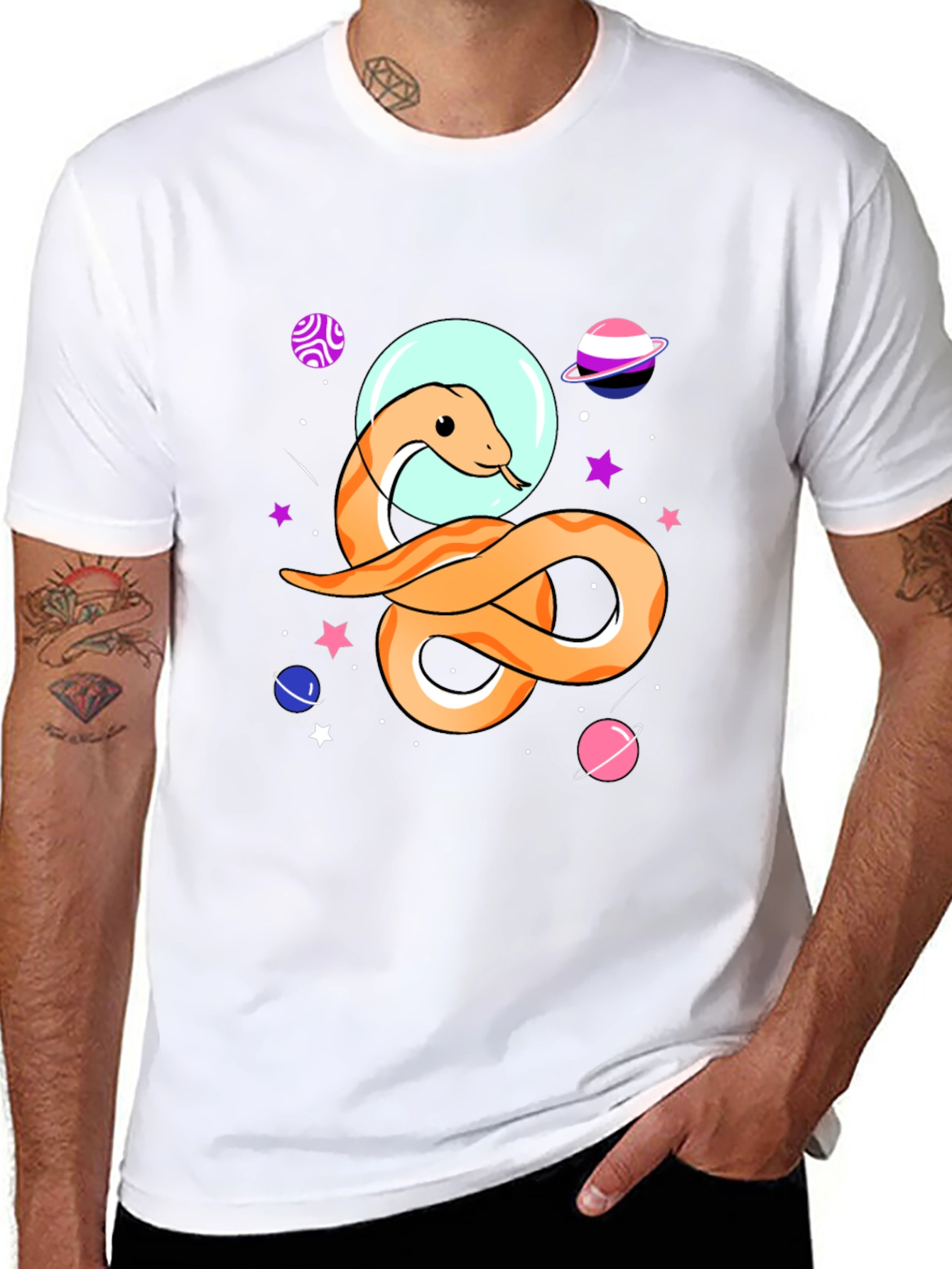 Space Snake Graphic T-Shirt