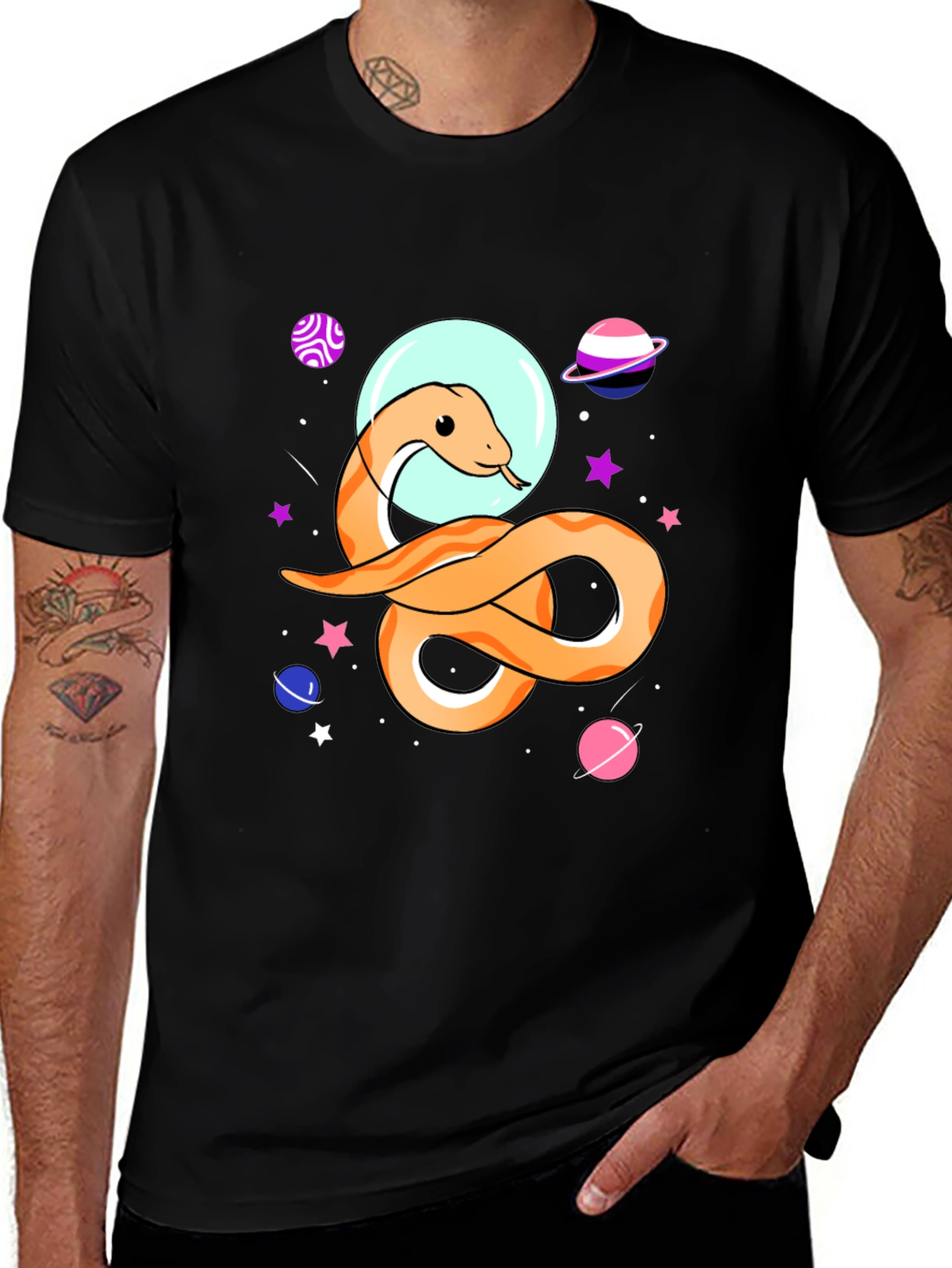 Space Snake Graphic T-Shirt