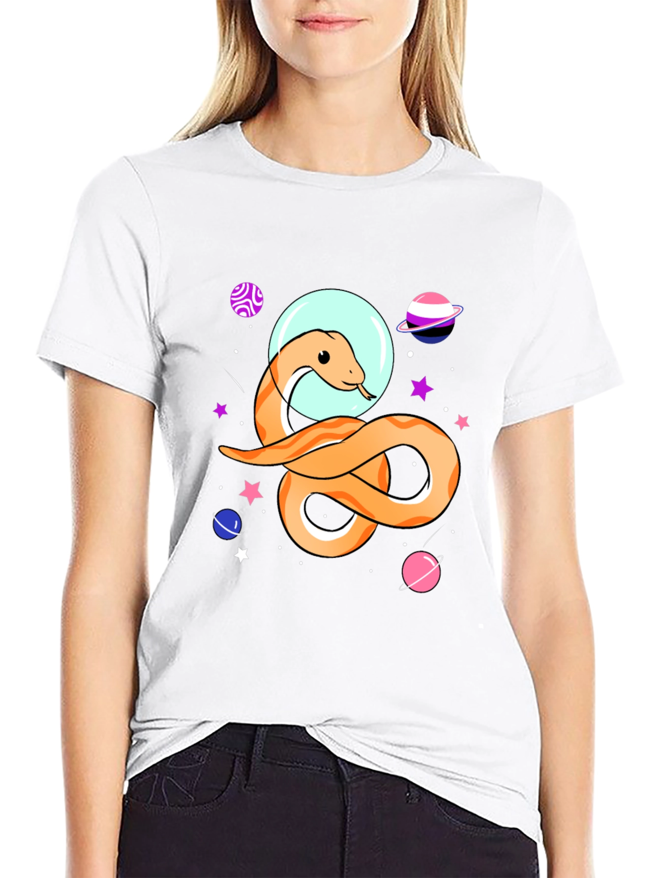 Space Snake Graphic T-Shirt