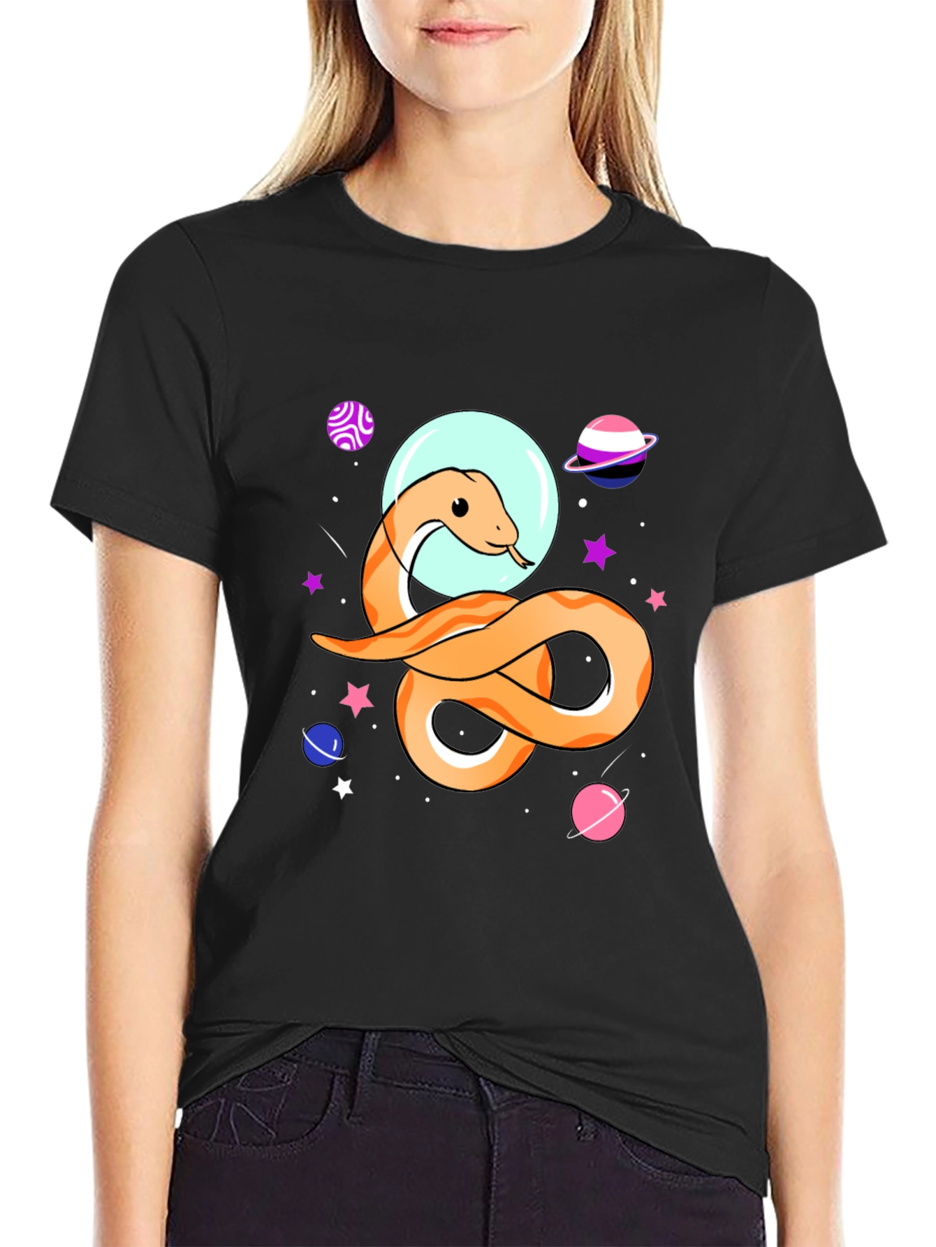 Space Snake Graphic T-Shirt