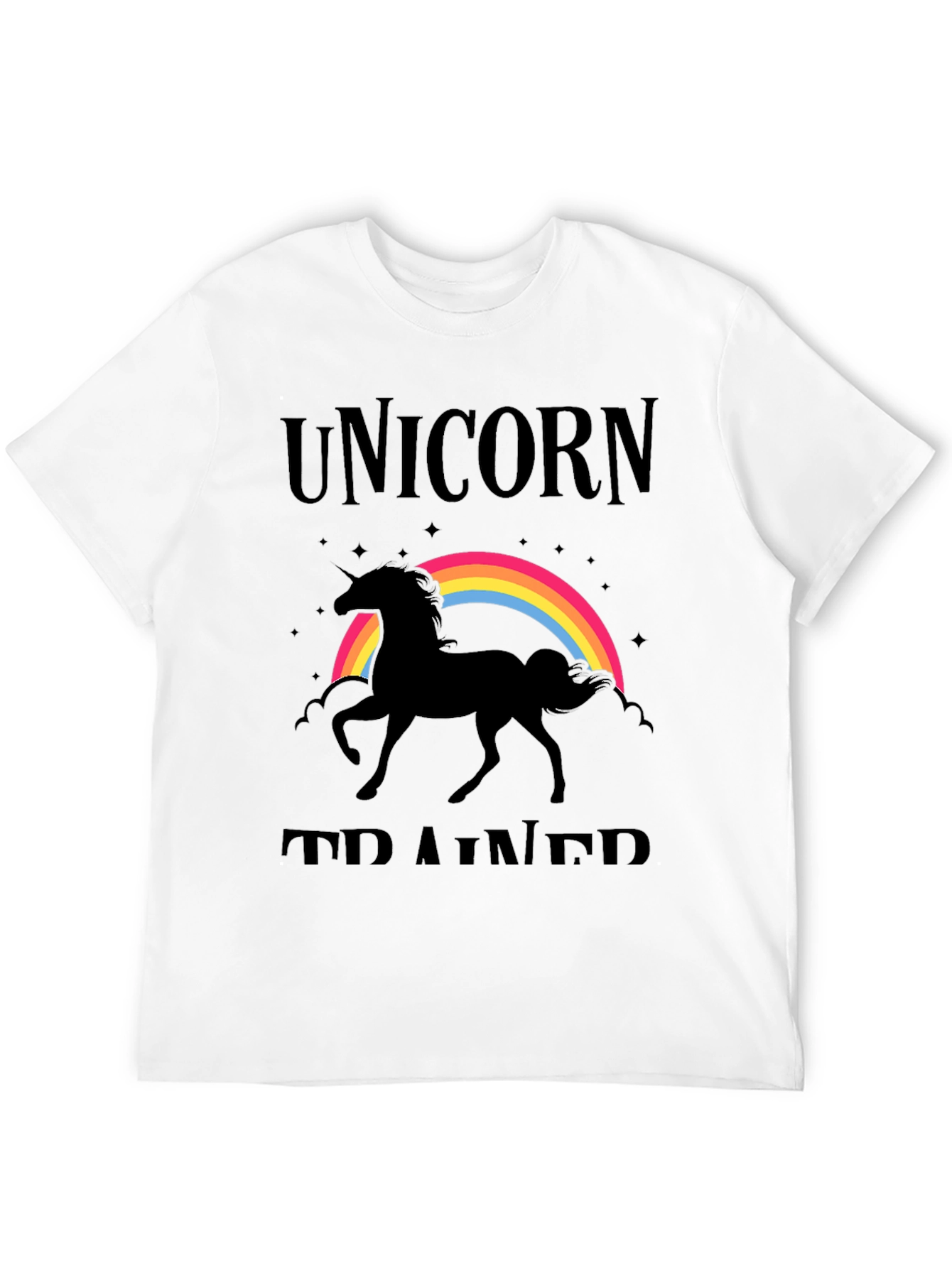 Unicorn Trainer Graphic T-Shirt - Black