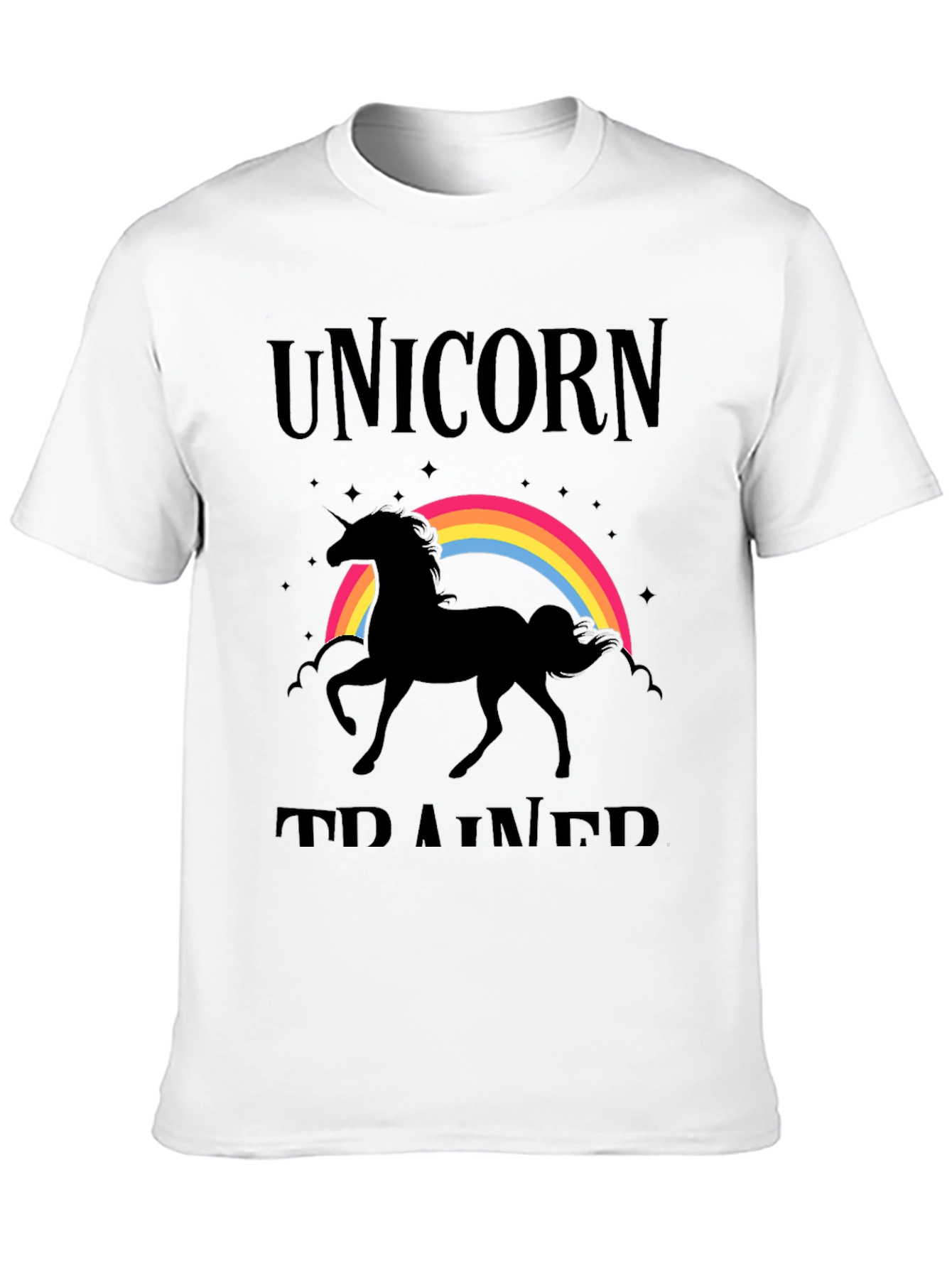 Unicorn Trainer Graphic T-Shirt - Black