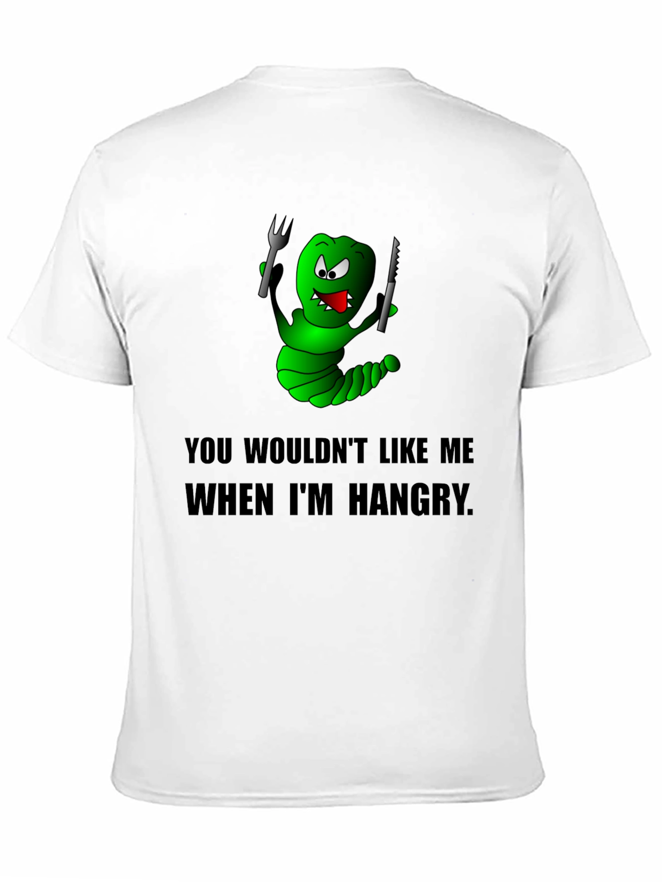 Hangry Worm Graphic Tee - Black