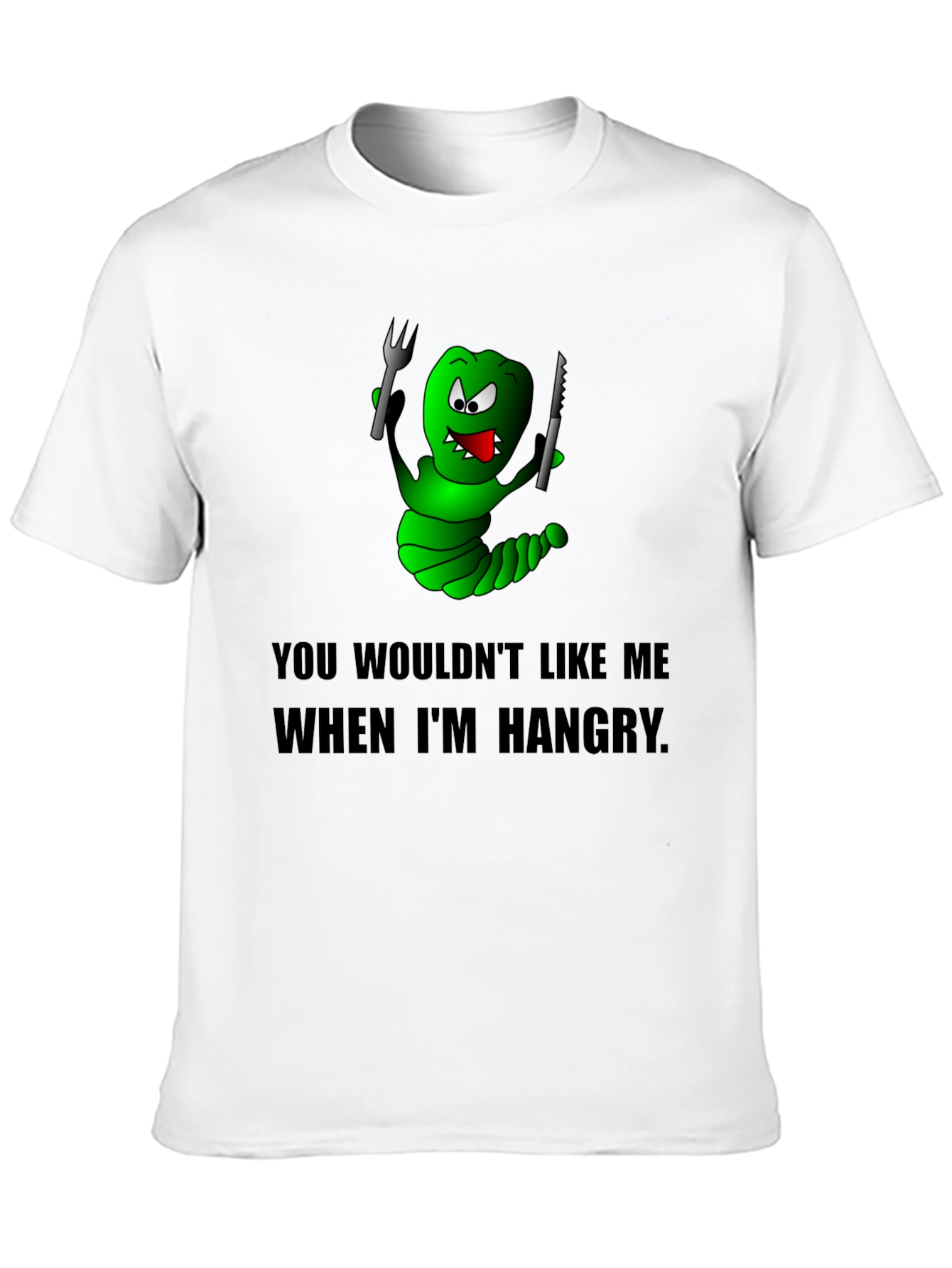 Hangry Worm Graphic Tee - Black