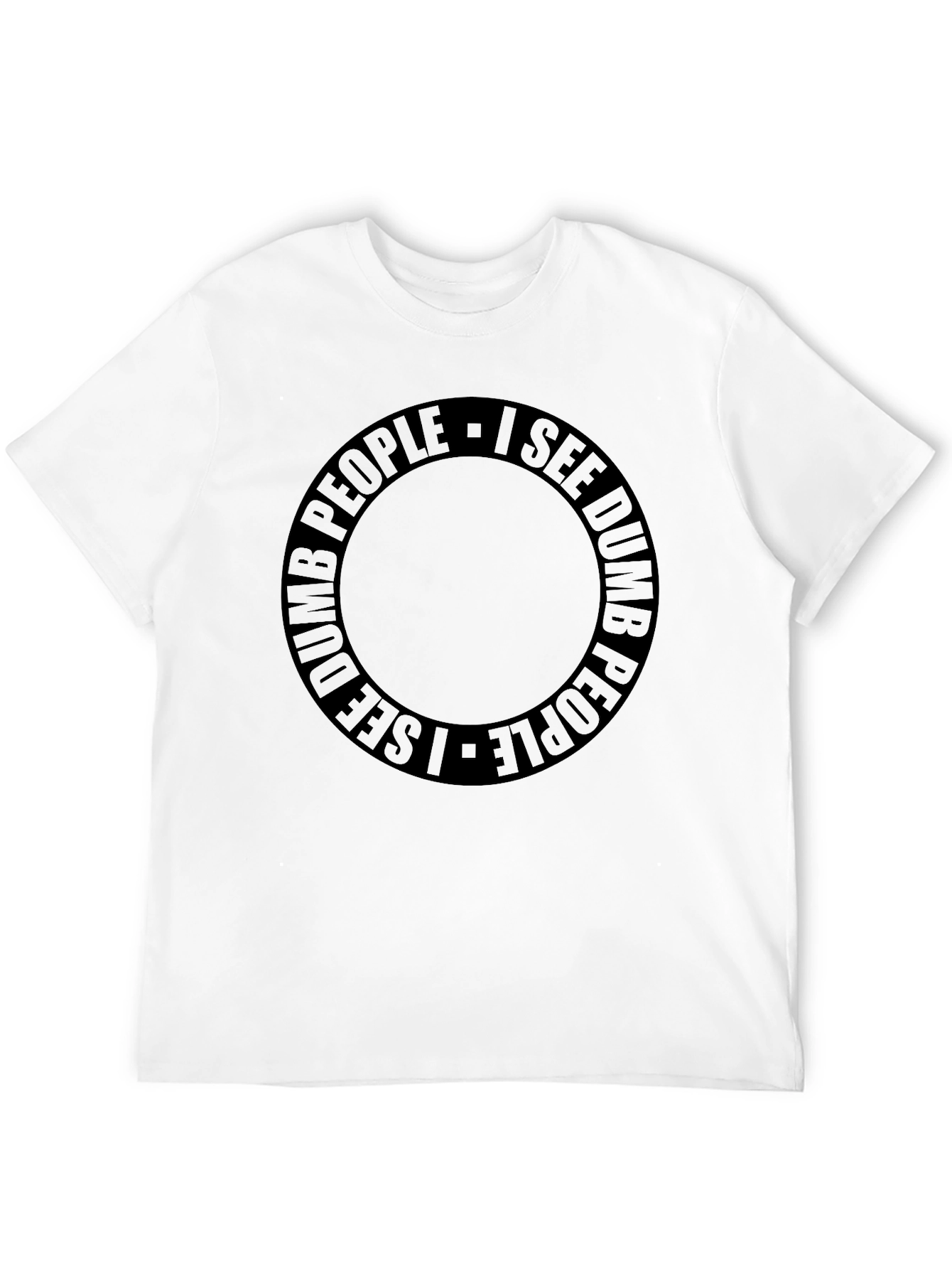 I See Dumb People Graphic Tee - Black