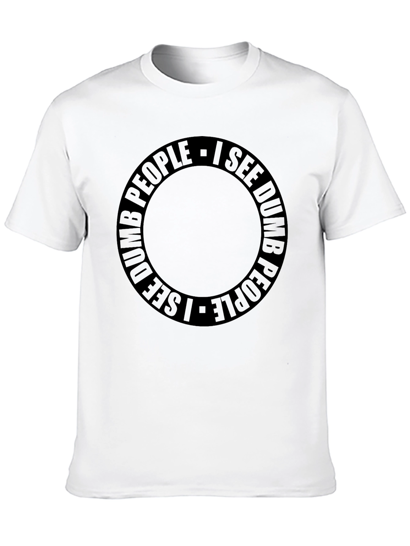 I See Dumb People Graphic Tee - Black
