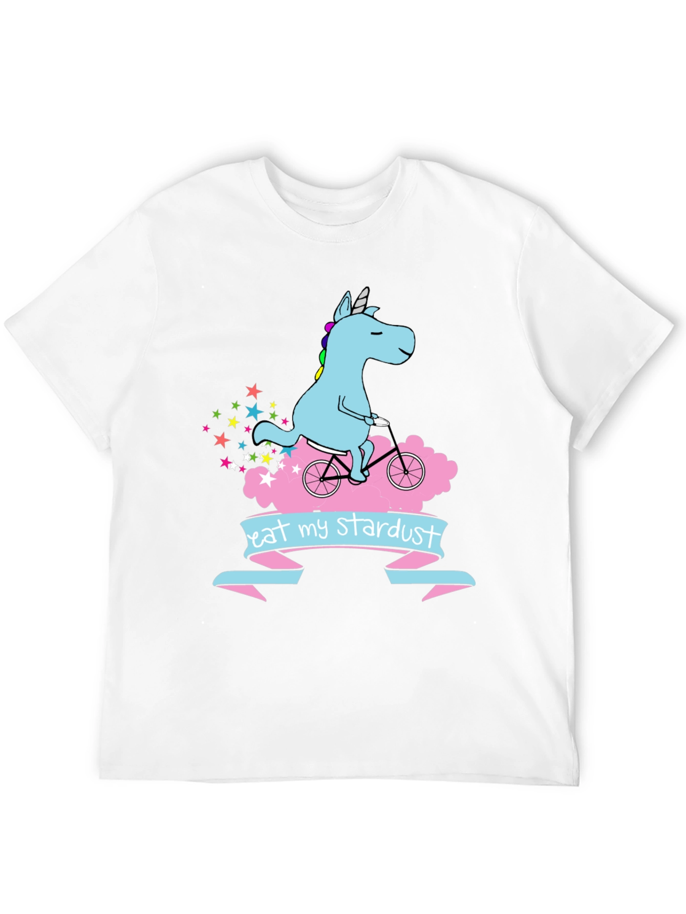 Unicorn Eat My Stardust Black T-Shirt