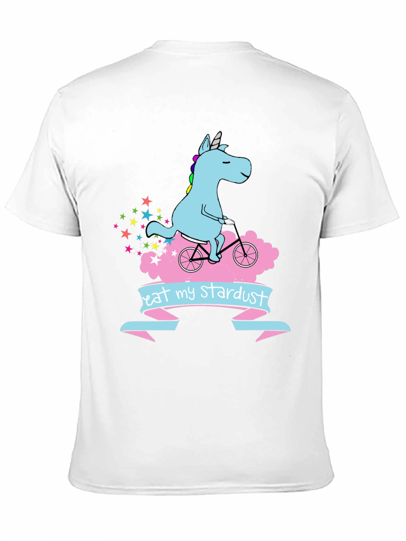 Unicorn Eat My Stardust Black T-Shirt