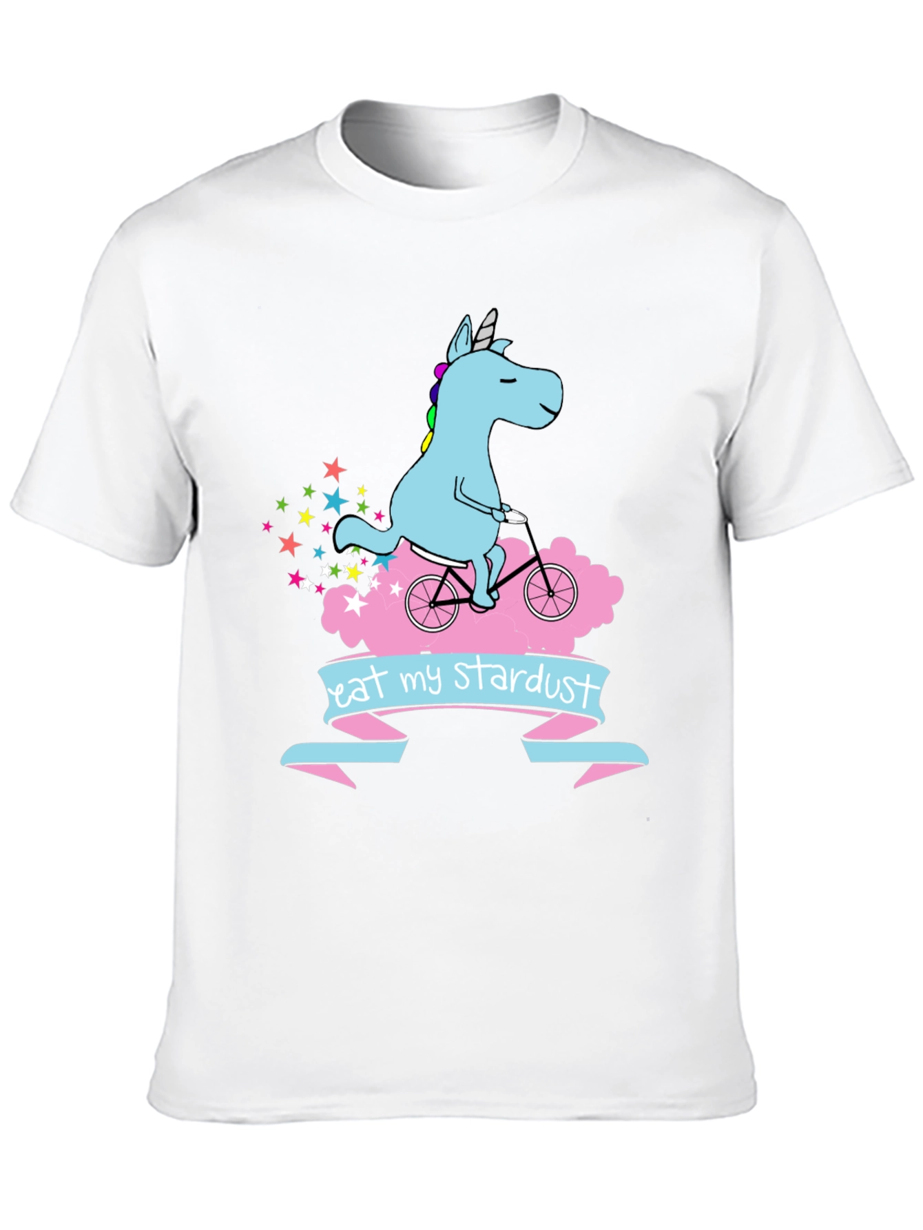 Unicorn Eat My Stardust Black T-Shirt