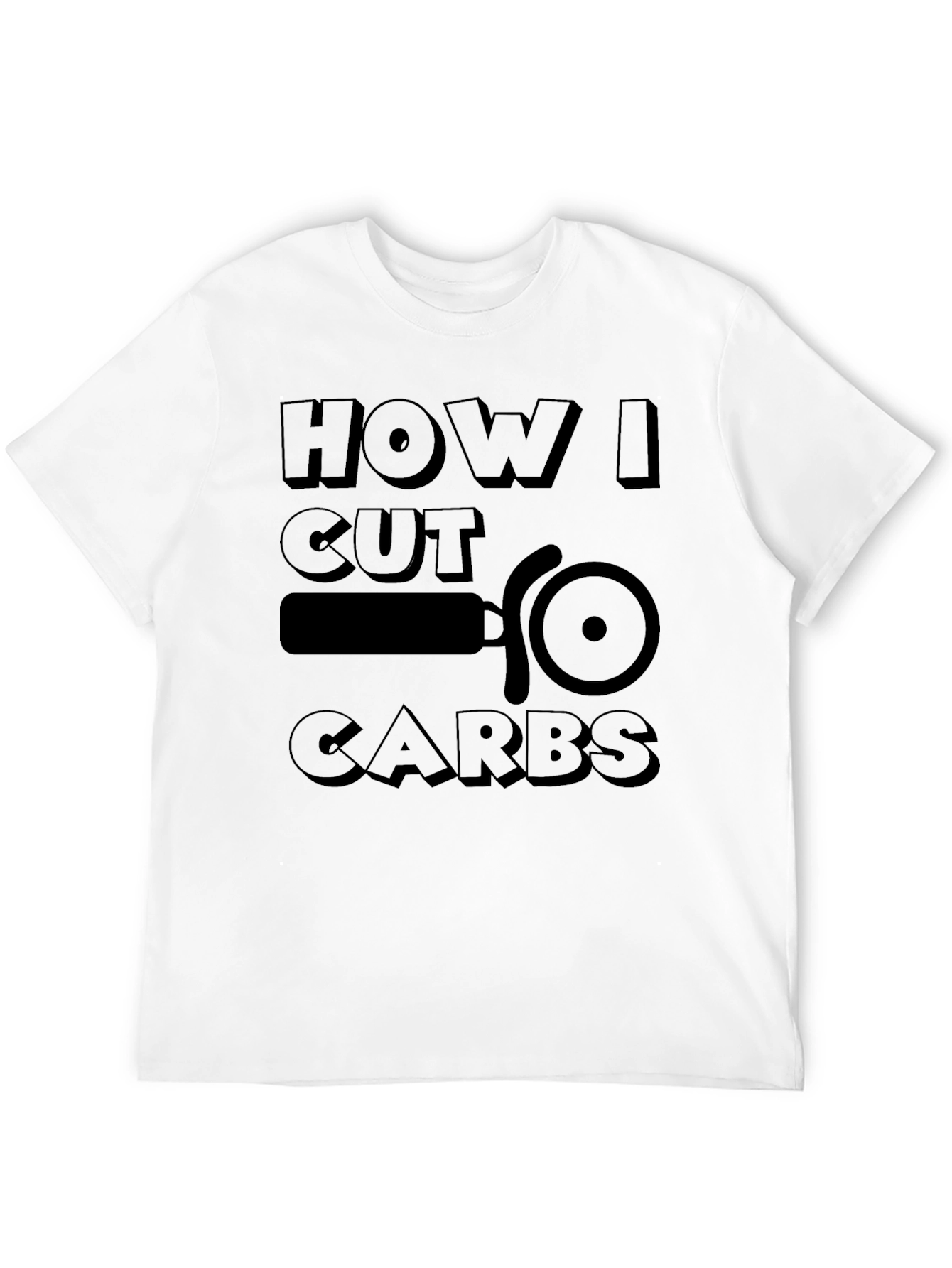 How I Cut Carbs Graphic Tee - Black