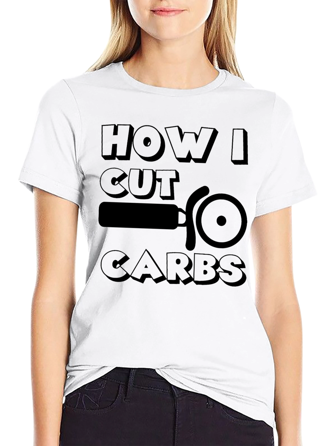 How I Cut Carbs Graphic Tee - Black