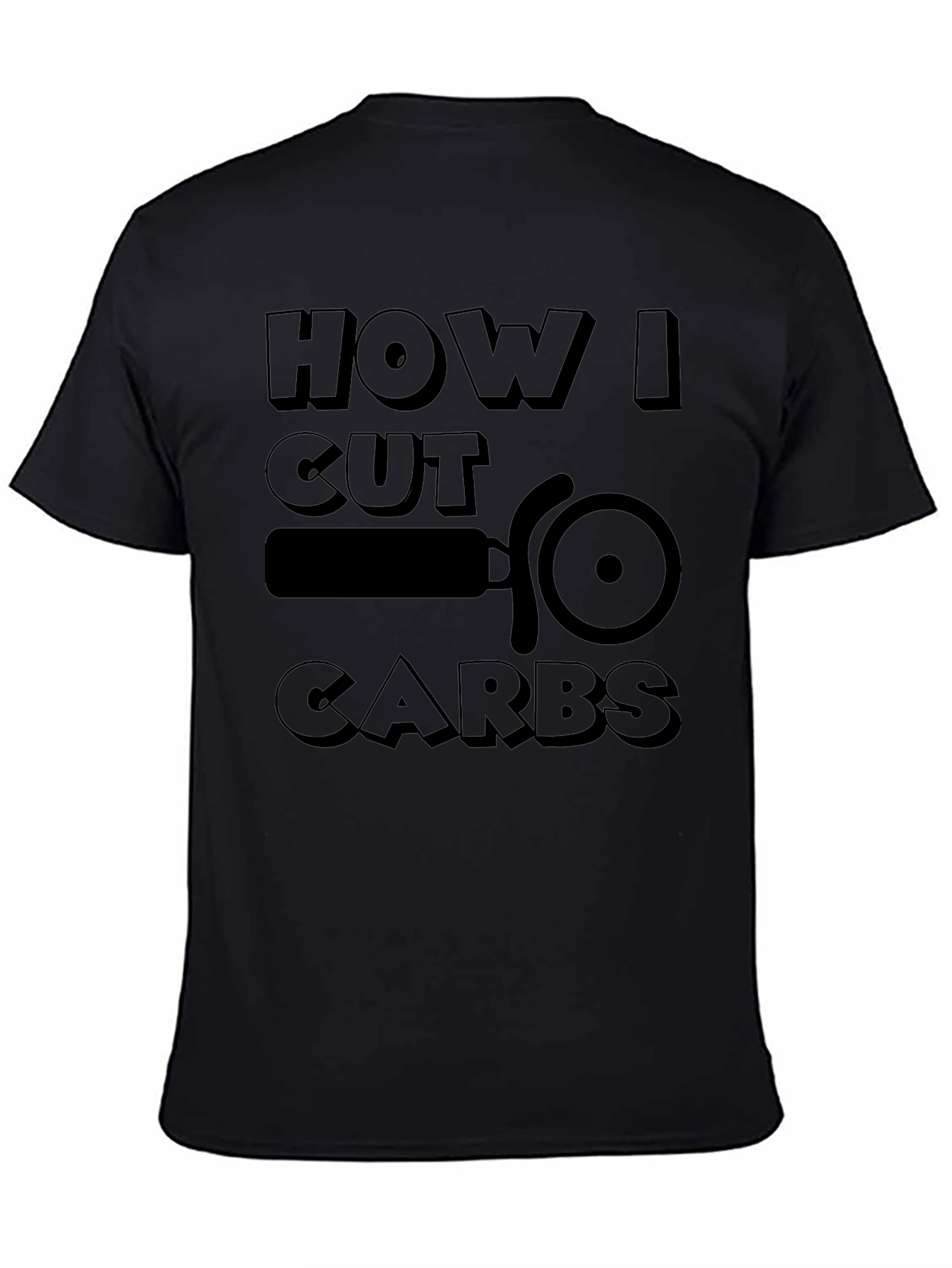 How I Cut Carbs Graphic Tee - Black
