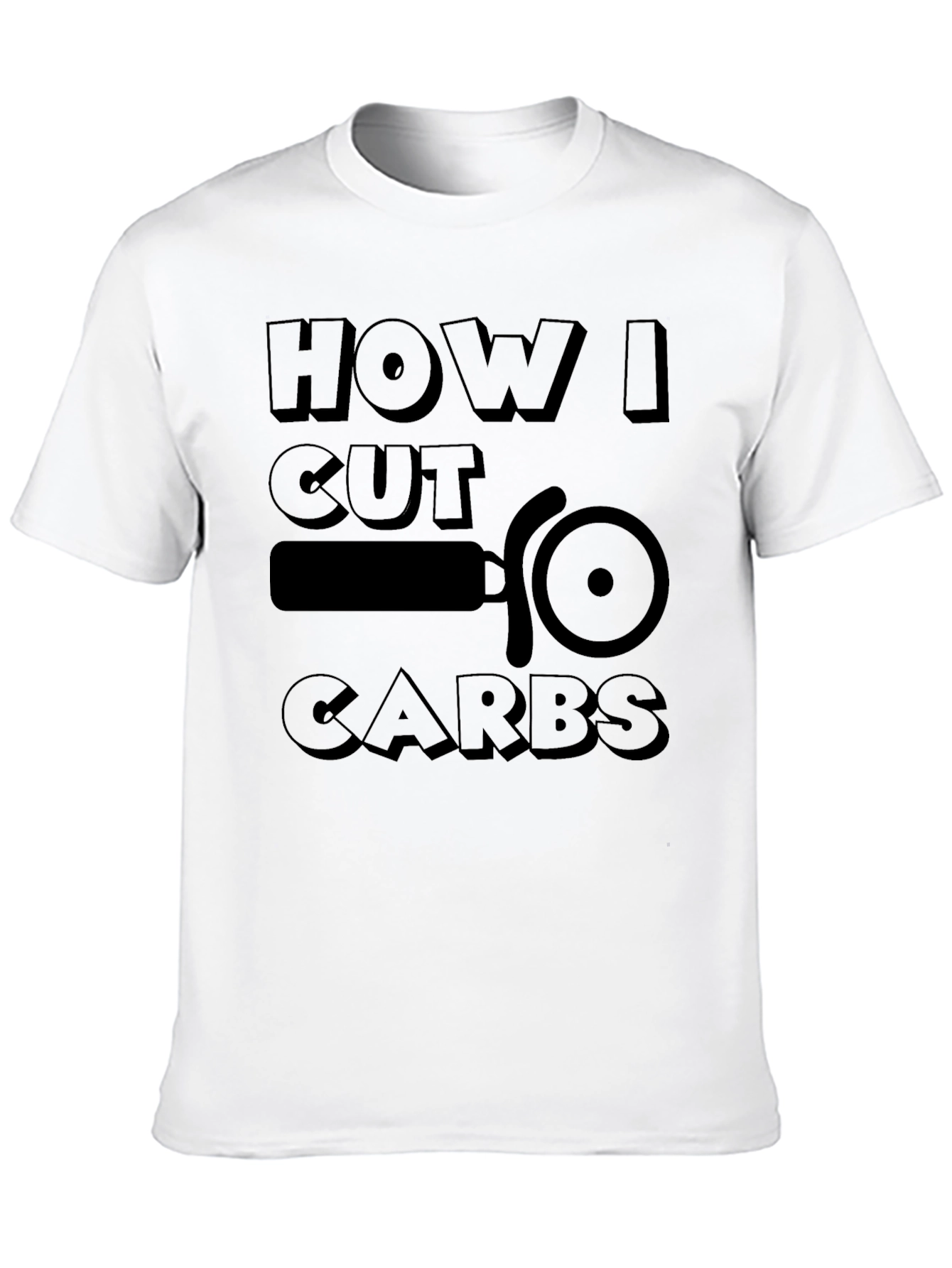 How I Cut Carbs Graphic Tee - Black