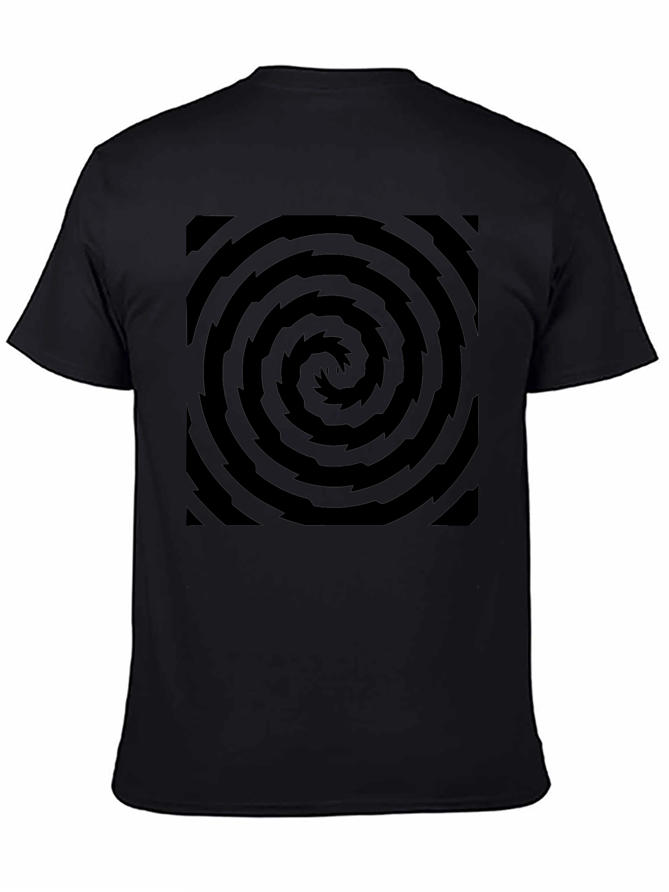 Hypnotic Swirl Black Graphic Tee