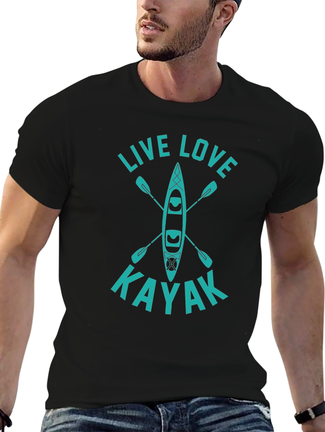 Live Love Kayak Graphic T-Shirt