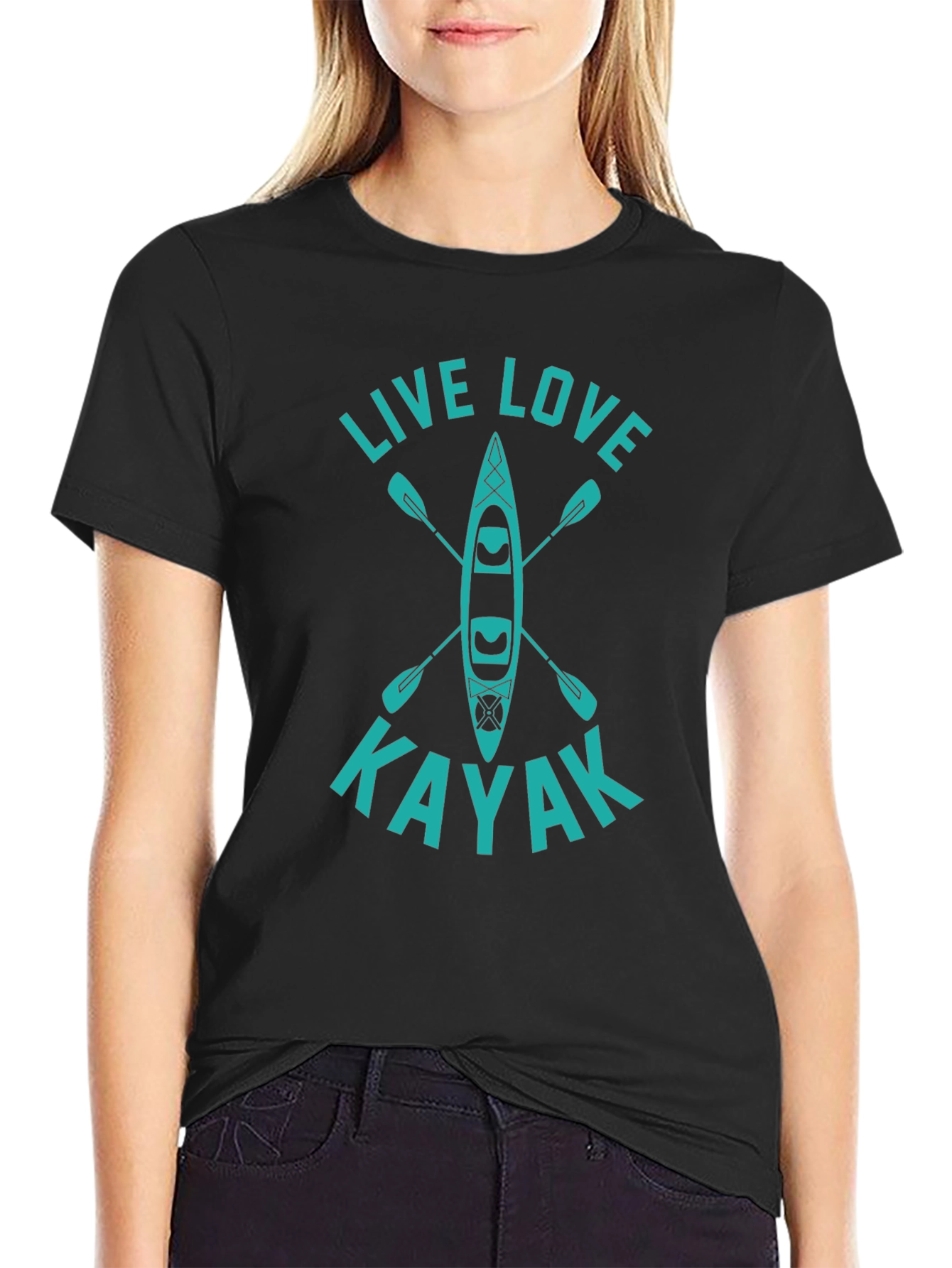 Live Love Kayak Graphic T-Shirt