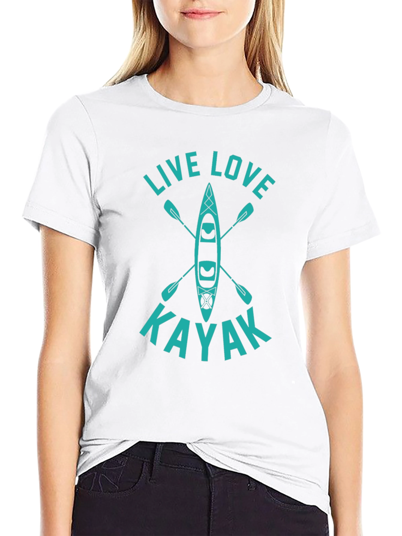 Live Love Kayak Graphic T-Shirt