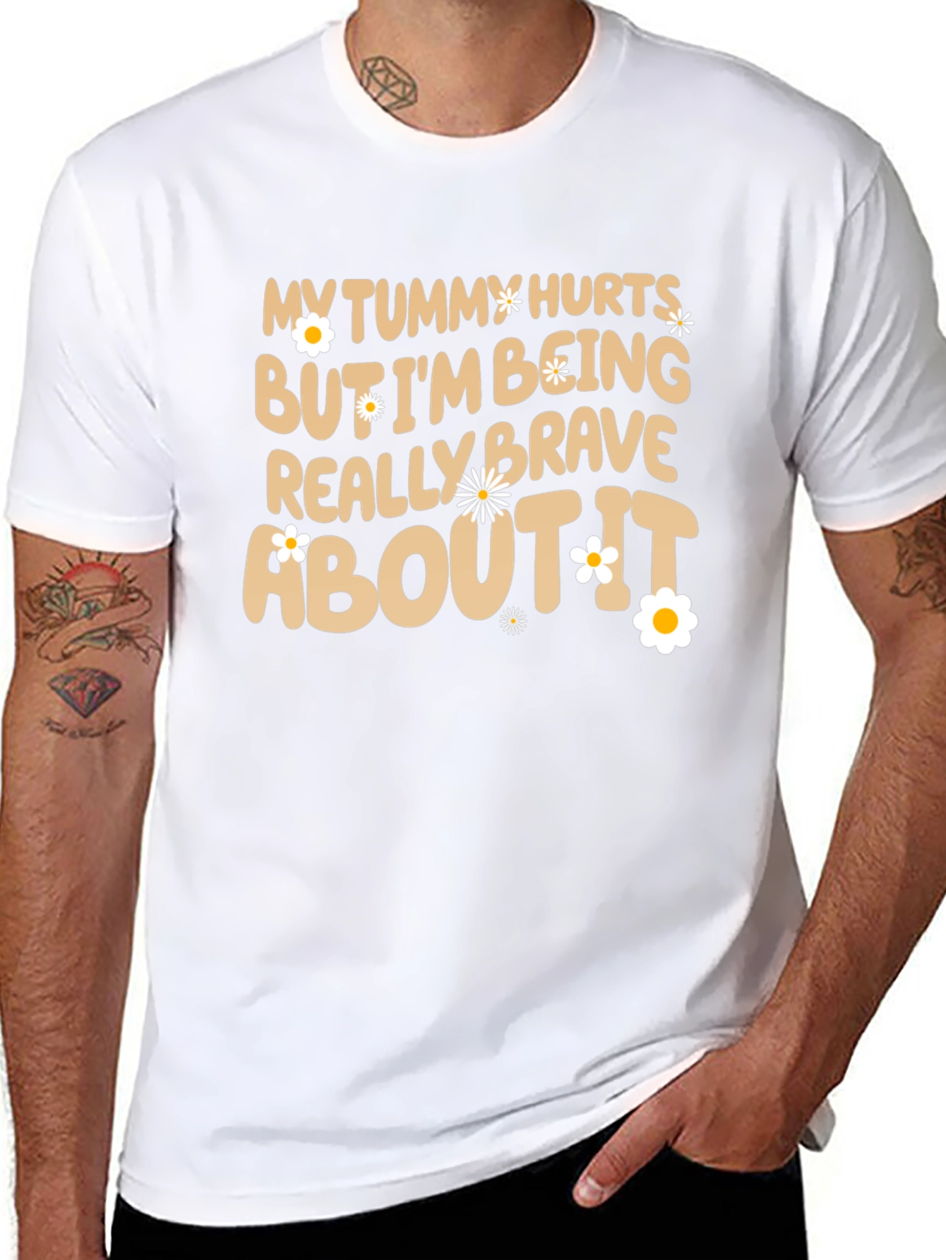 Funny Tummy Hurts Brave Graphic Tee