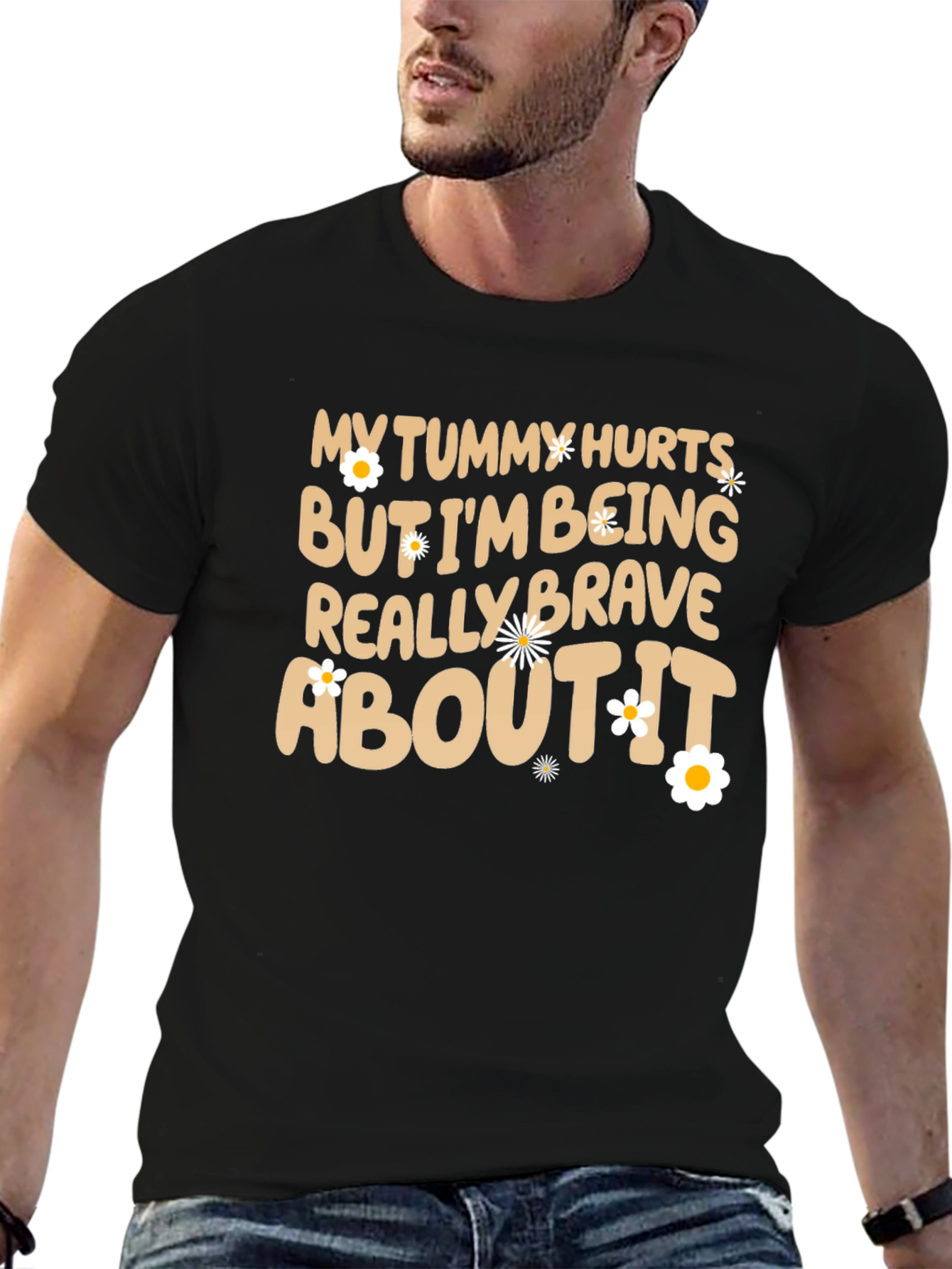 Funny Tummy Hurts Brave Graphic Tee