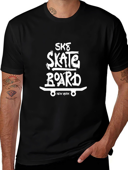 Skate Board Black T-Shirt: New York Edition