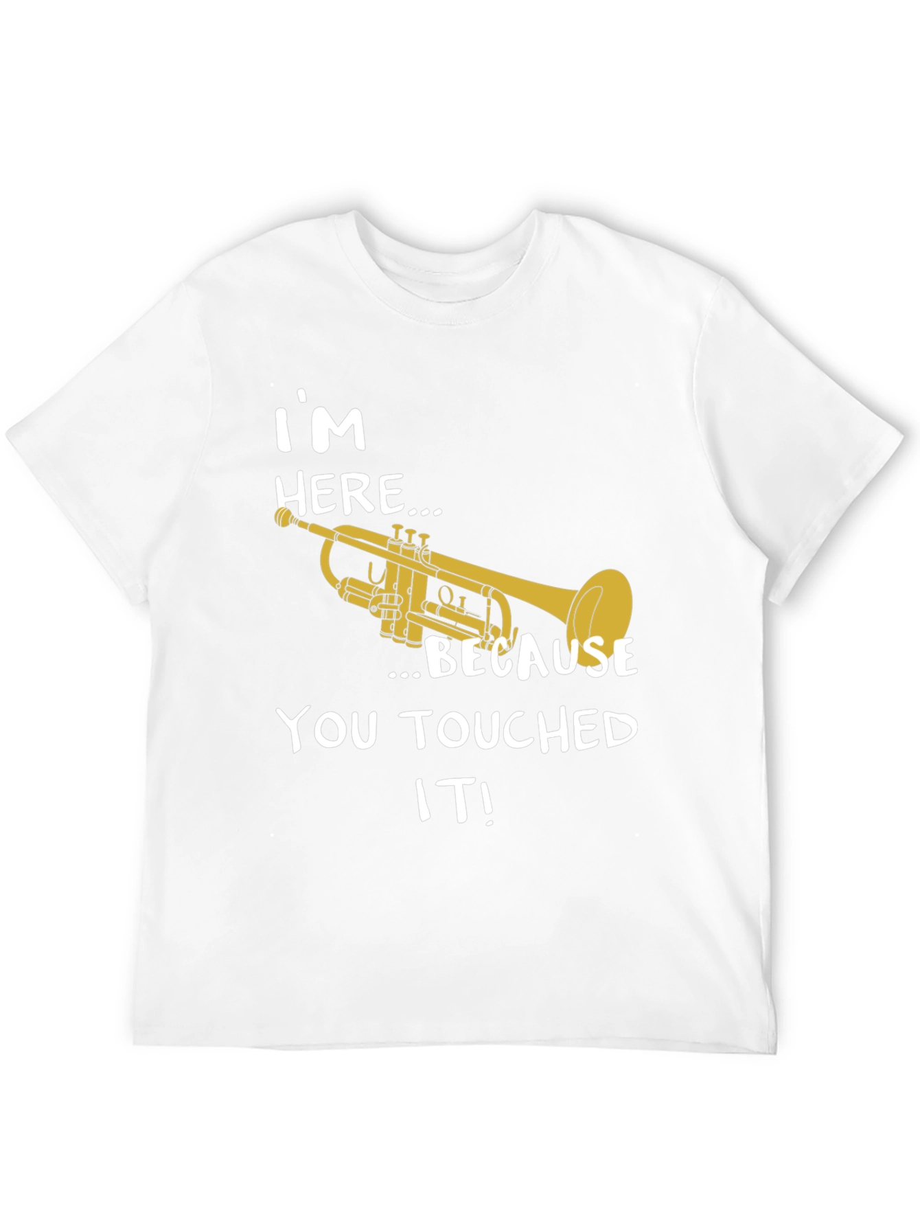 Im Here Trumpet T-Shirt - Black Cotton