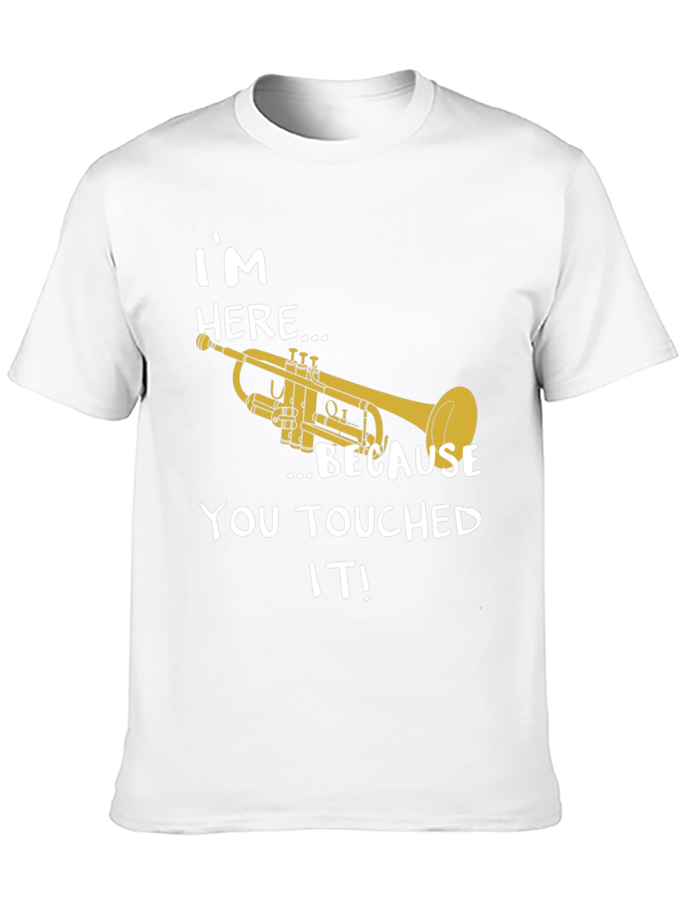 Im Here Trumpet T-Shirt - Black Cotton