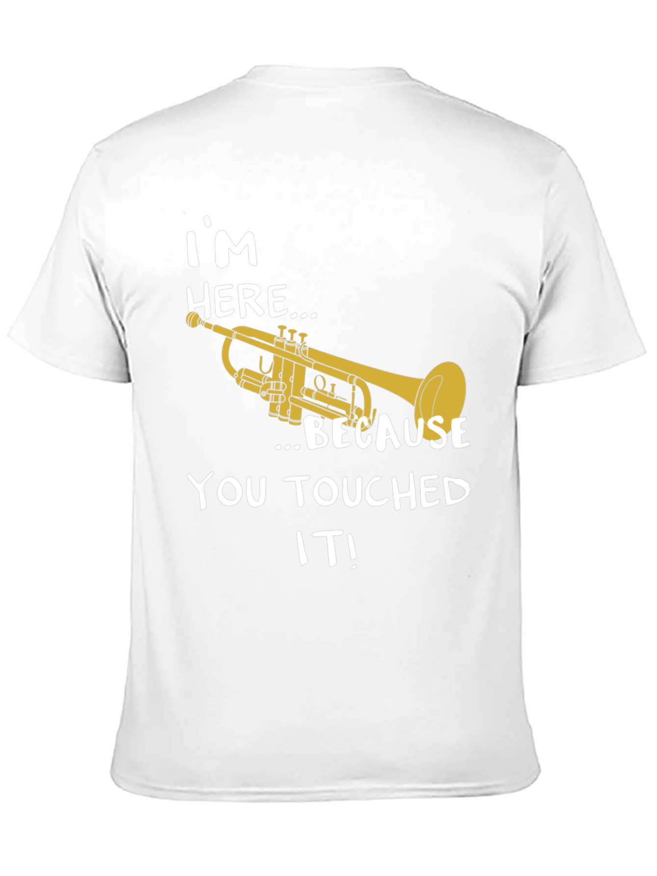 Im Here Trumpet T-Shirt - Black Cotton