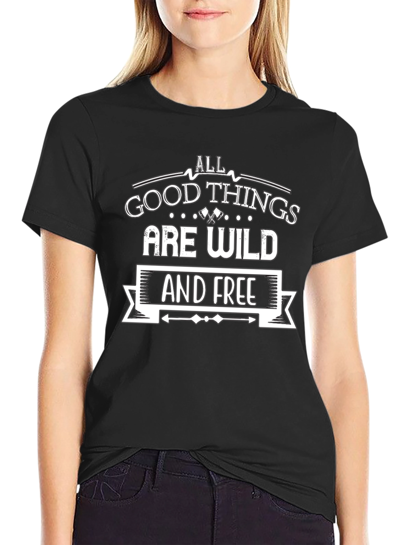 Wild & Free Graphic Tee - Black
