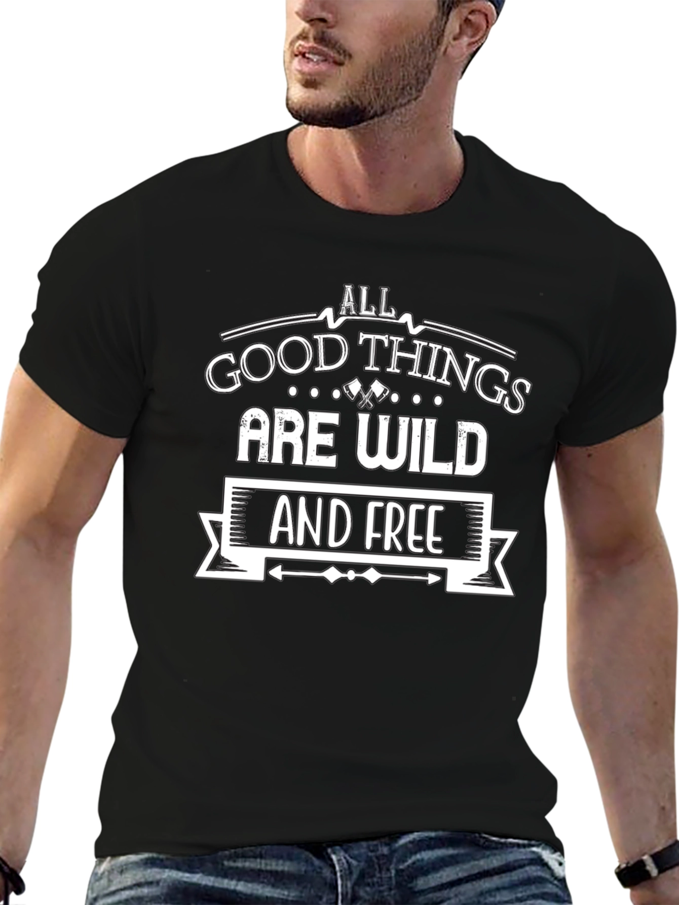 Wild & Free Graphic Tee - Black