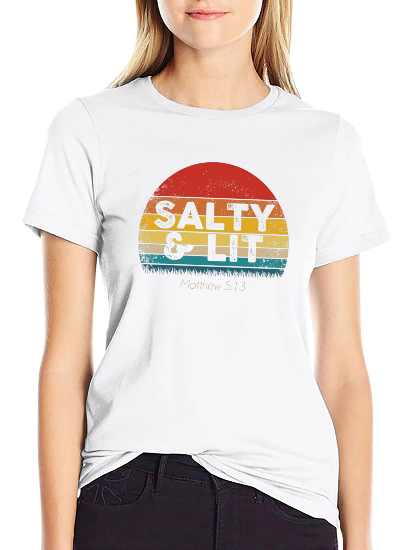 Salty & Lit Graphic T-Shirt - Trendy Religious Apparel