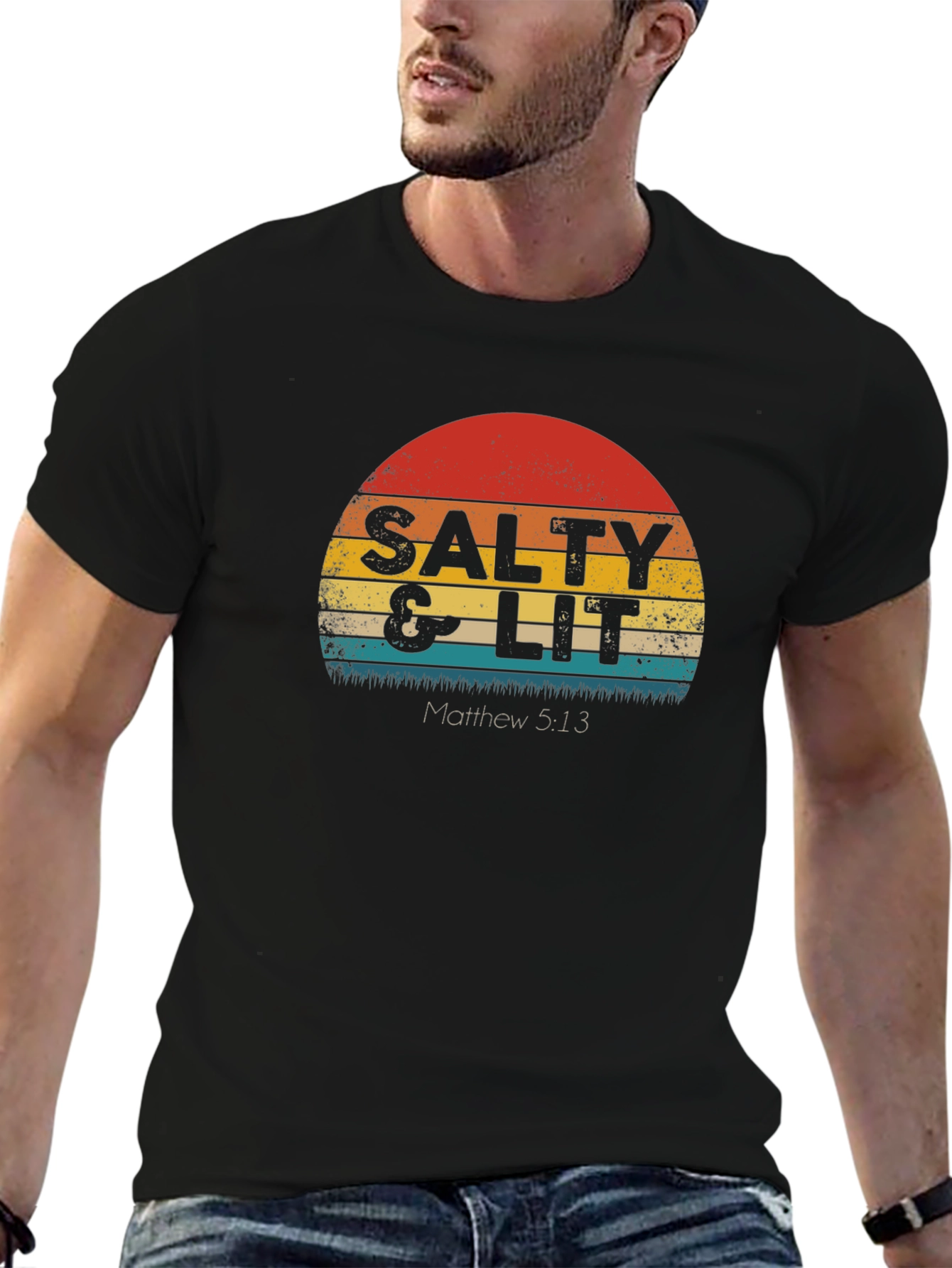 Salty & Lit Graphic T-Shirt - Trendy Religious Apparel