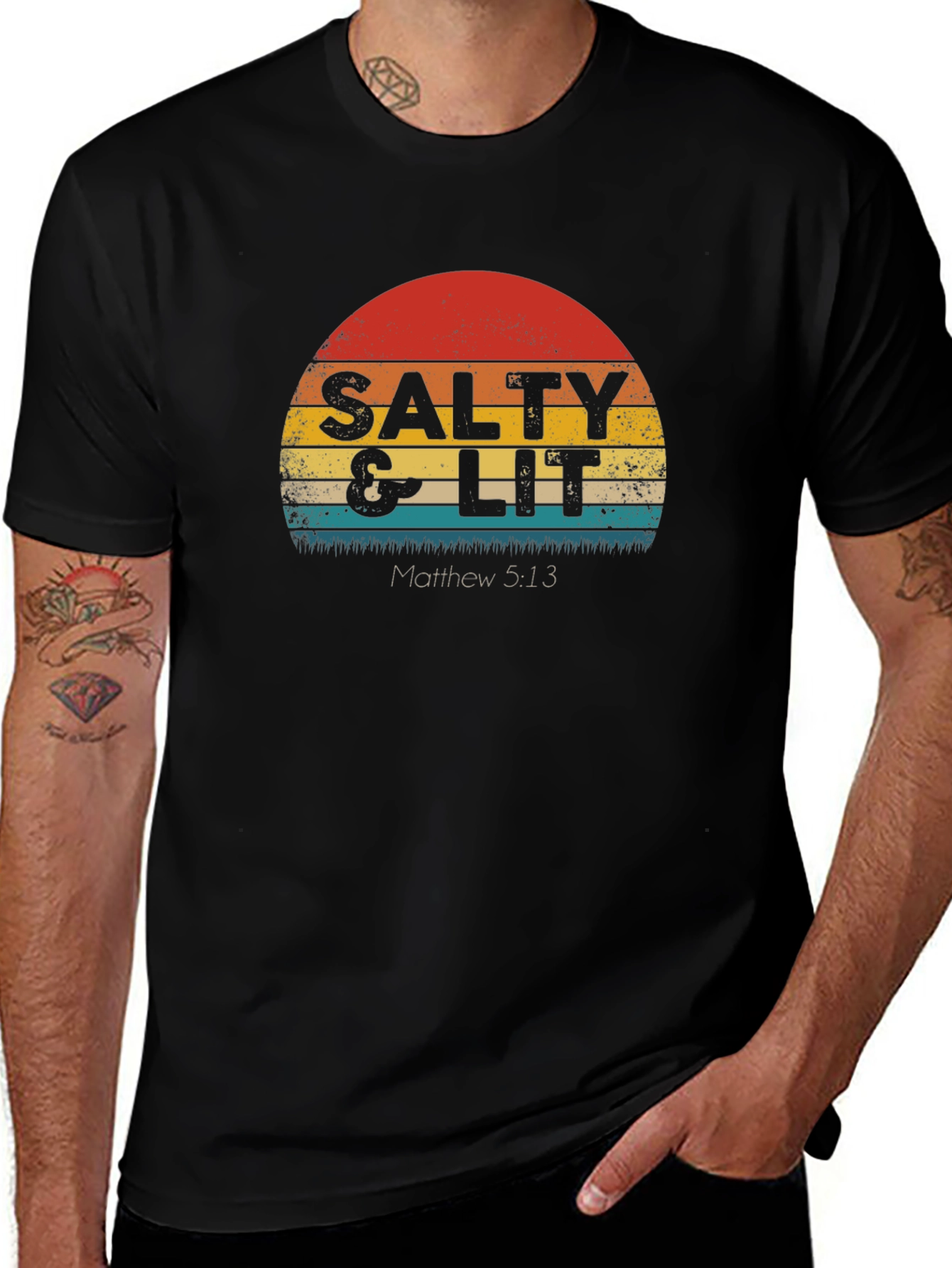 Salty & Lit Graphic T-Shirt - Trendy Religious Apparel