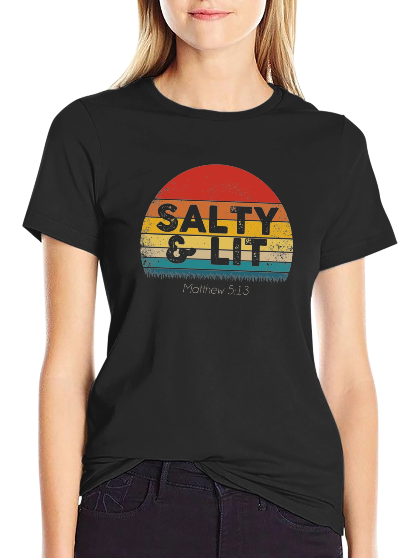 Salty & Lit Graphic T-Shirt - Trendy Religious Apparel