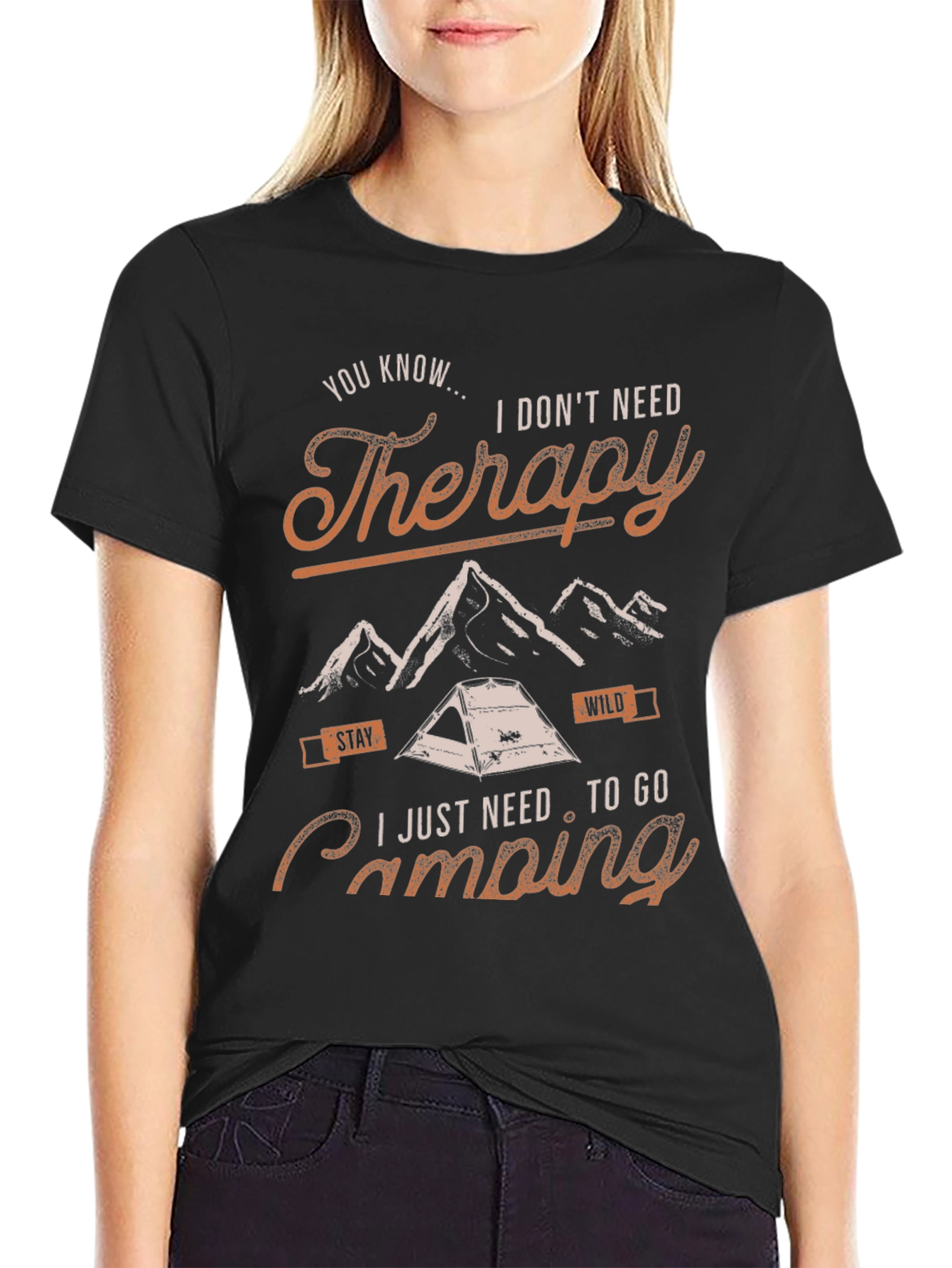 Camping Therapy T-Shirt: Stay Wild