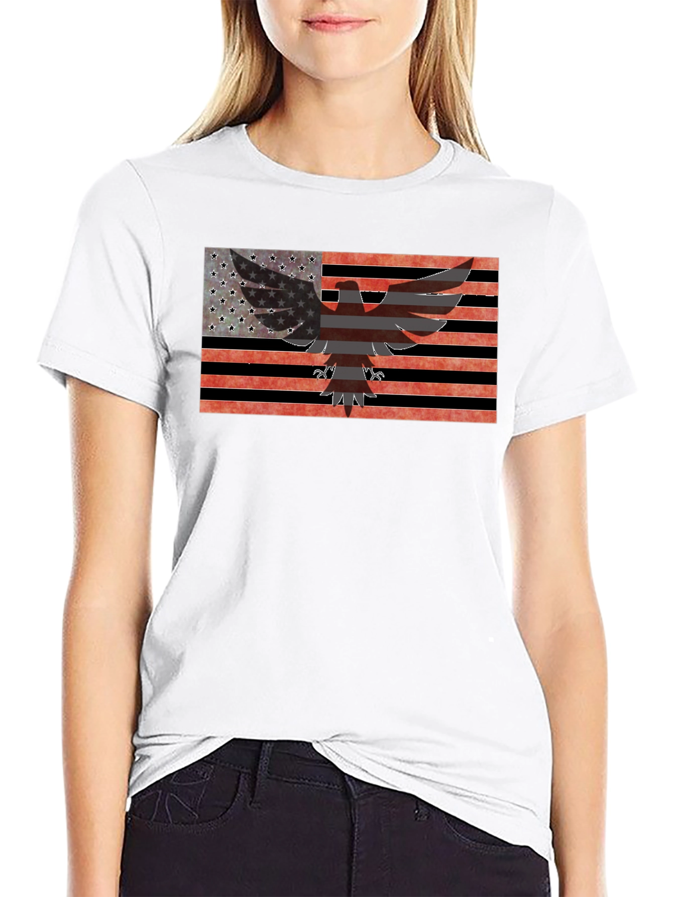 Eagle USA Flag Graphic Tee - Patriotic Apparel