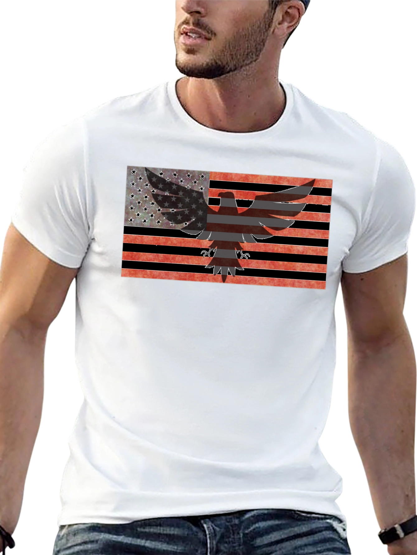Eagle USA Flag Graphic Tee - Patriotic Apparel
