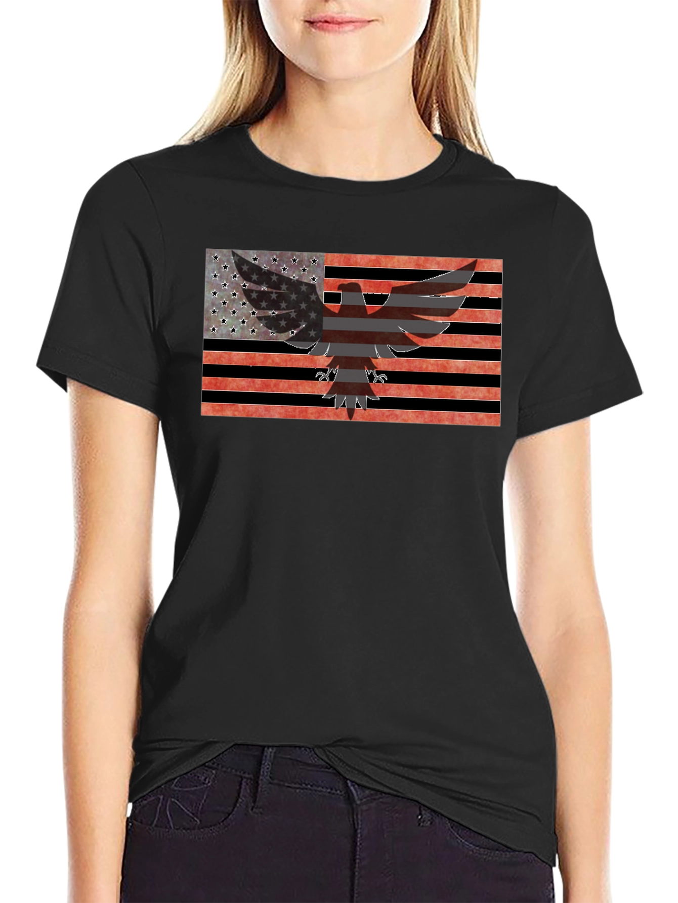 Eagle USA Flag Graphic Tee - Patriotic Apparel